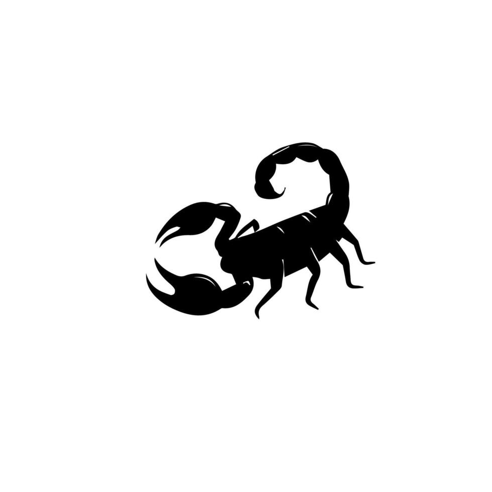 scorpion eller scorpio djur- attacker isolerat på en vit bakgrund. skorpion zodiaken symbol tatuering. svart och vit hand dragen vektor