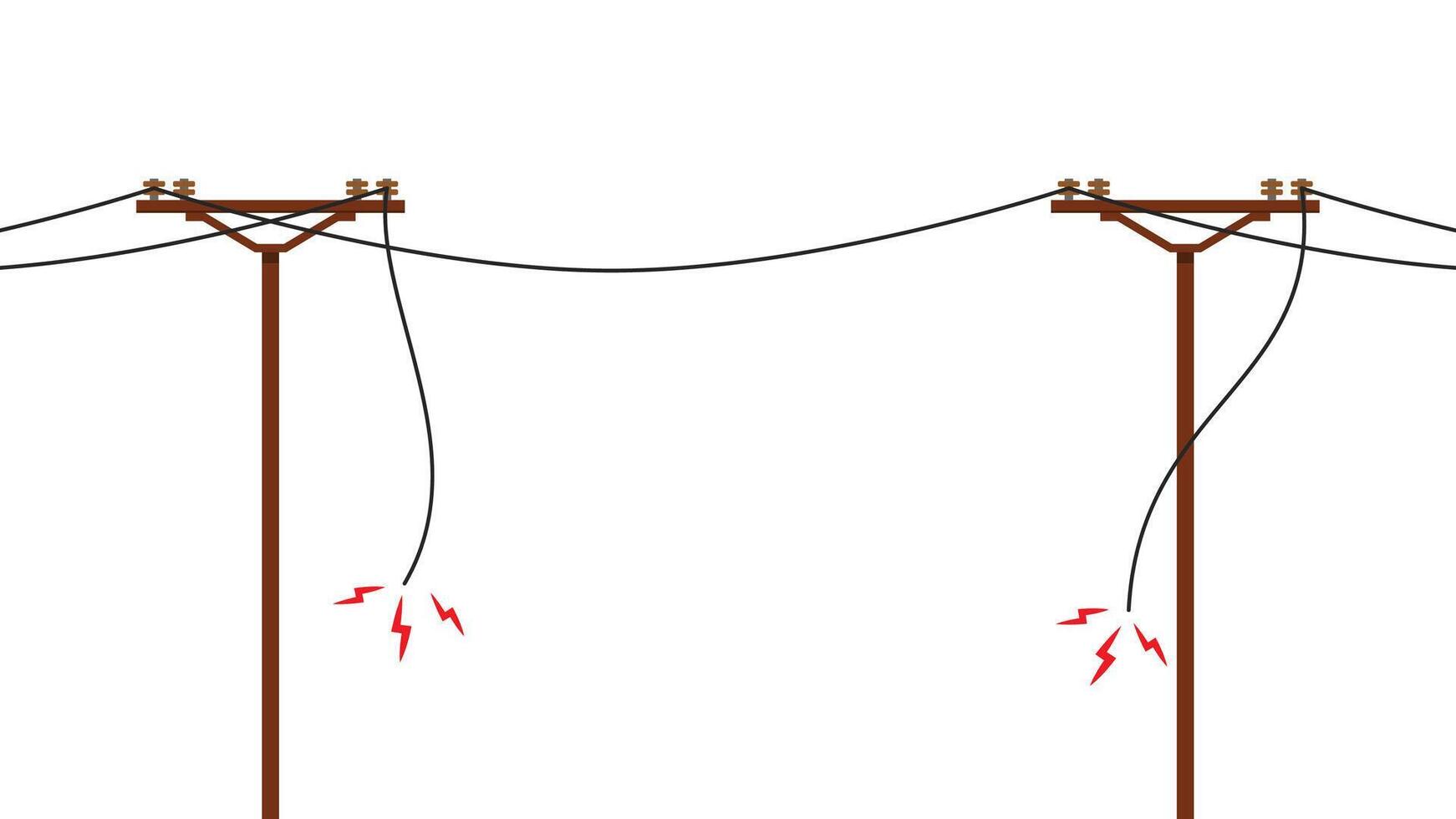 elektrisch Pole . elektrisch Leckage. Hintergrund. kostenlos Raum zum Text. Kopieren Raum. vektor