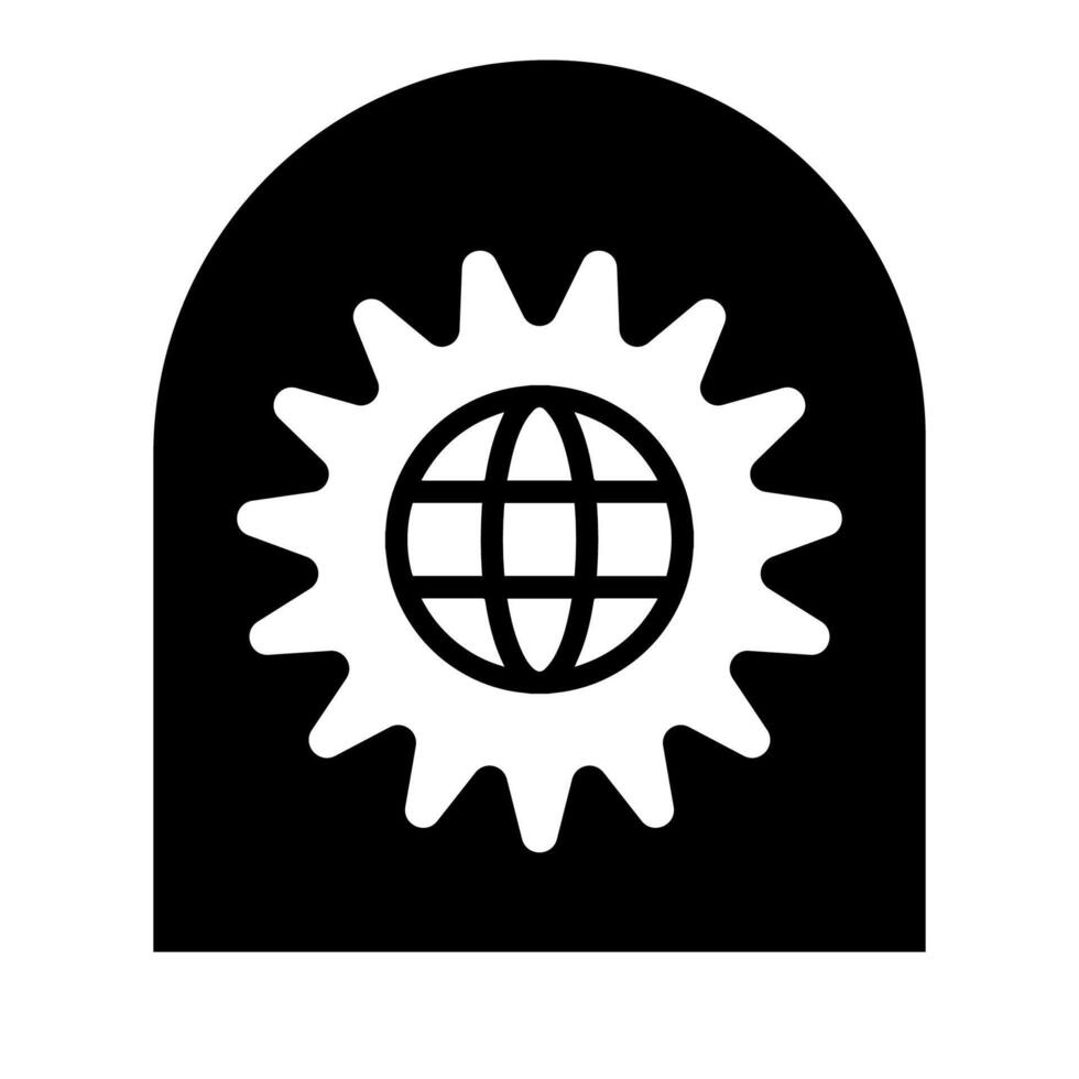 gehen zu Netz Symbol Symbol, Globus Logo vektor