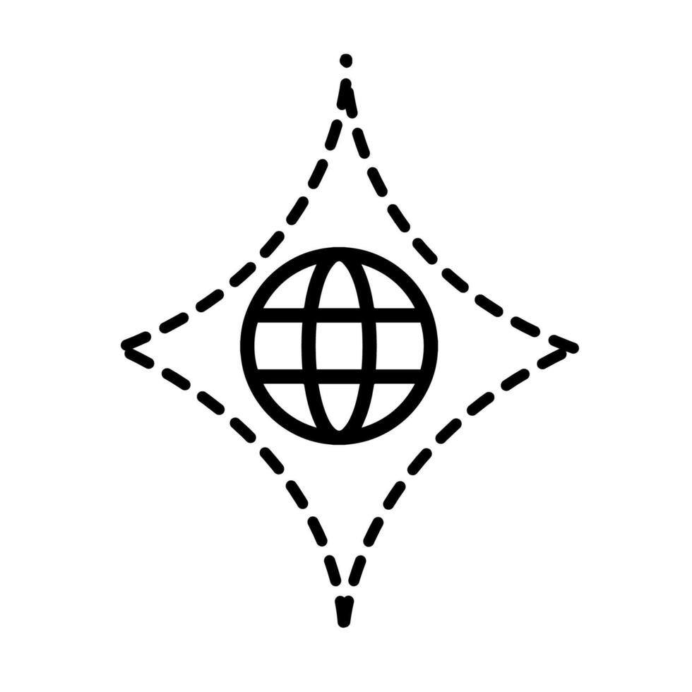gehen zu Netz Symbol Symbol, Globus Logo vektor