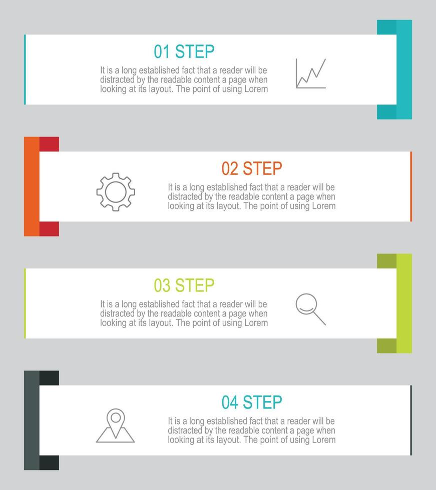 Trichter, Band Infografik Vorlage oder Element mit 5 Schritt, Verfahren, Möglichkeit, bunt, Kreis, Taste, Schild, Treppe, Leiter, rechteckig, kreisförmig, Etikette zum Verkauf rutschen vektor