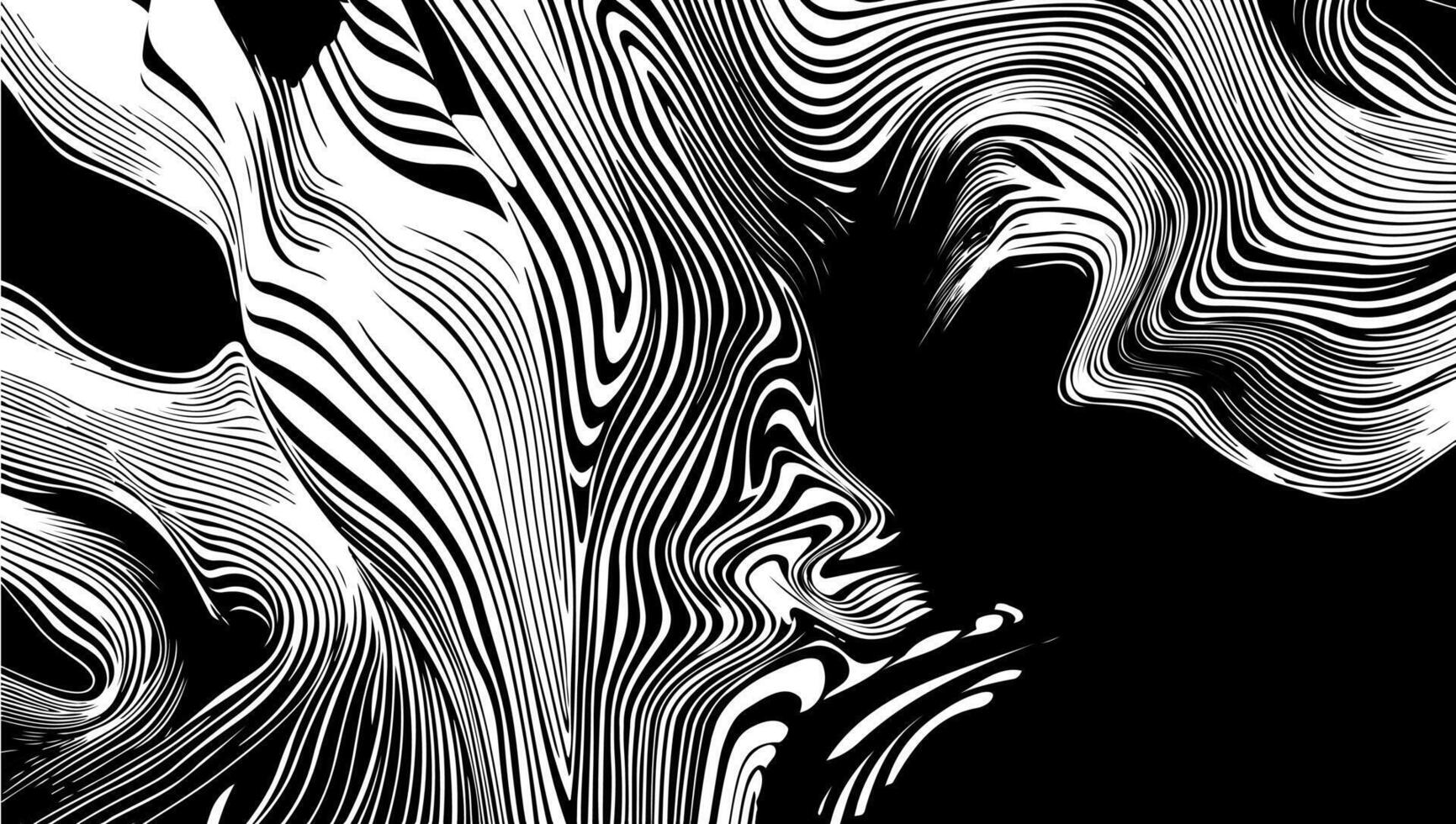 abstrakt svart linje bakgrund. konst design illustration modern och geometrisk form. elegant textur horisontell baner randig och kreativ vågig vektor
