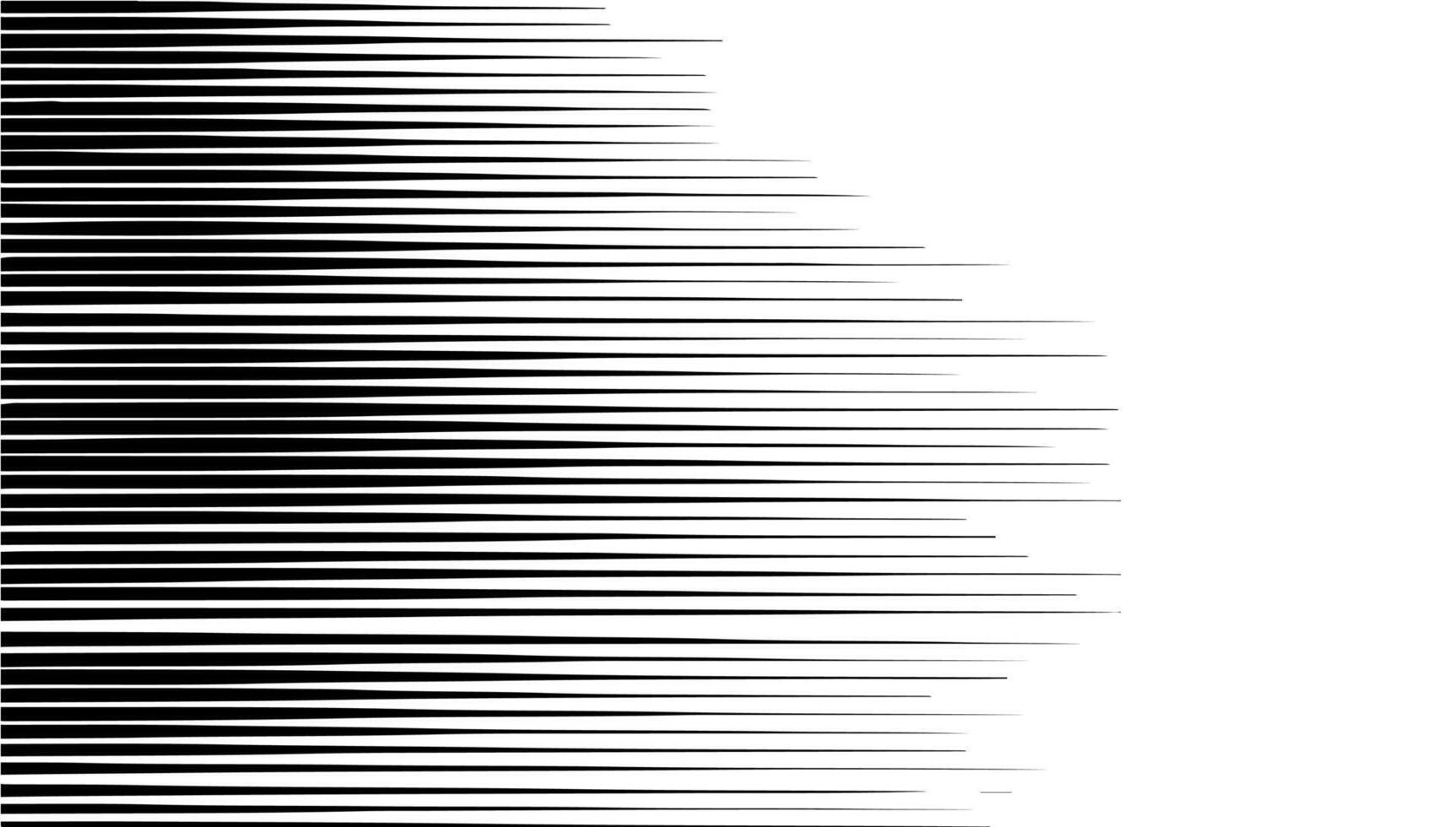 horizontal Linie Muster. von dünn Linie zu dick. parallel Gerade Linien einfarbig Muster geometrisch Textur. schwarz Strähne. verblasst dynamisch Hintergrund. Illustration vektor