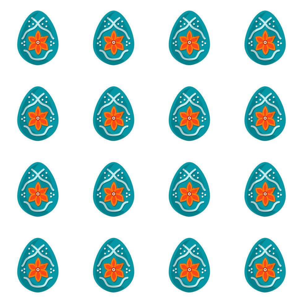 Illustration auf Thema nahtlos Feier Urlaub Ostern mit jagen bunt hell Eier vektor