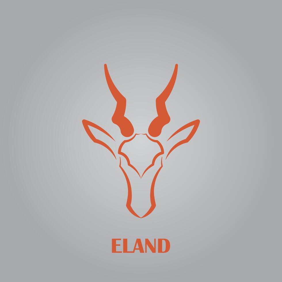Eland Kopf Logo Design vektor