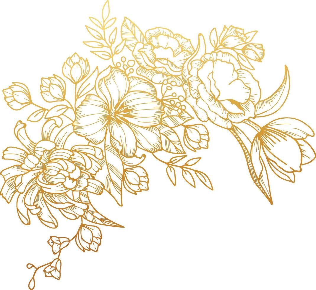Frühling und Sommer- Hintergrund Aquarell Vereinbarungen mit klein Blume. botanisch Illustration minimal Stil. vektor