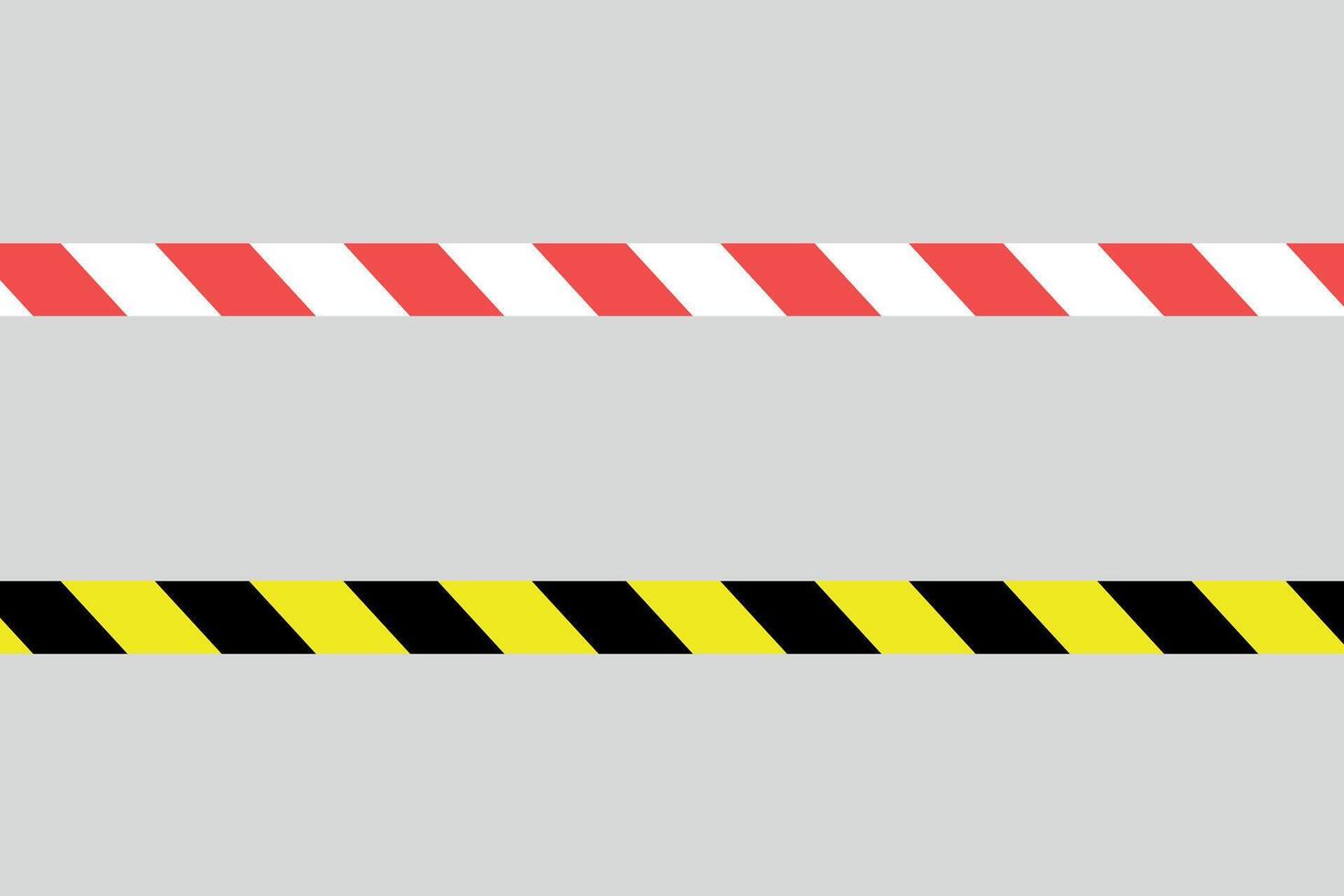 Barrikade Band rot Weiß und Gelb Schwarz, auf grau Hintergrund vektor