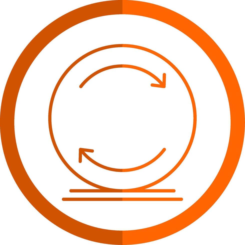 neu laden Linie Orange Kreis Symbol vektor