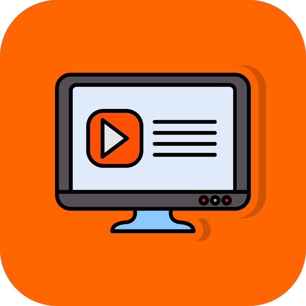 Lernprogramm gefüllt Orange Hintergrund Symbol vektor