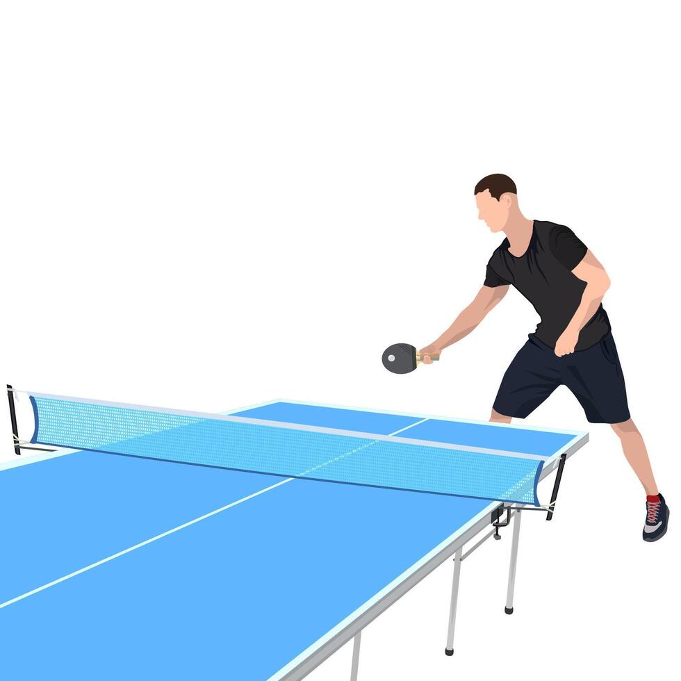 Tabelle Tennis Spiel Spieler vektor