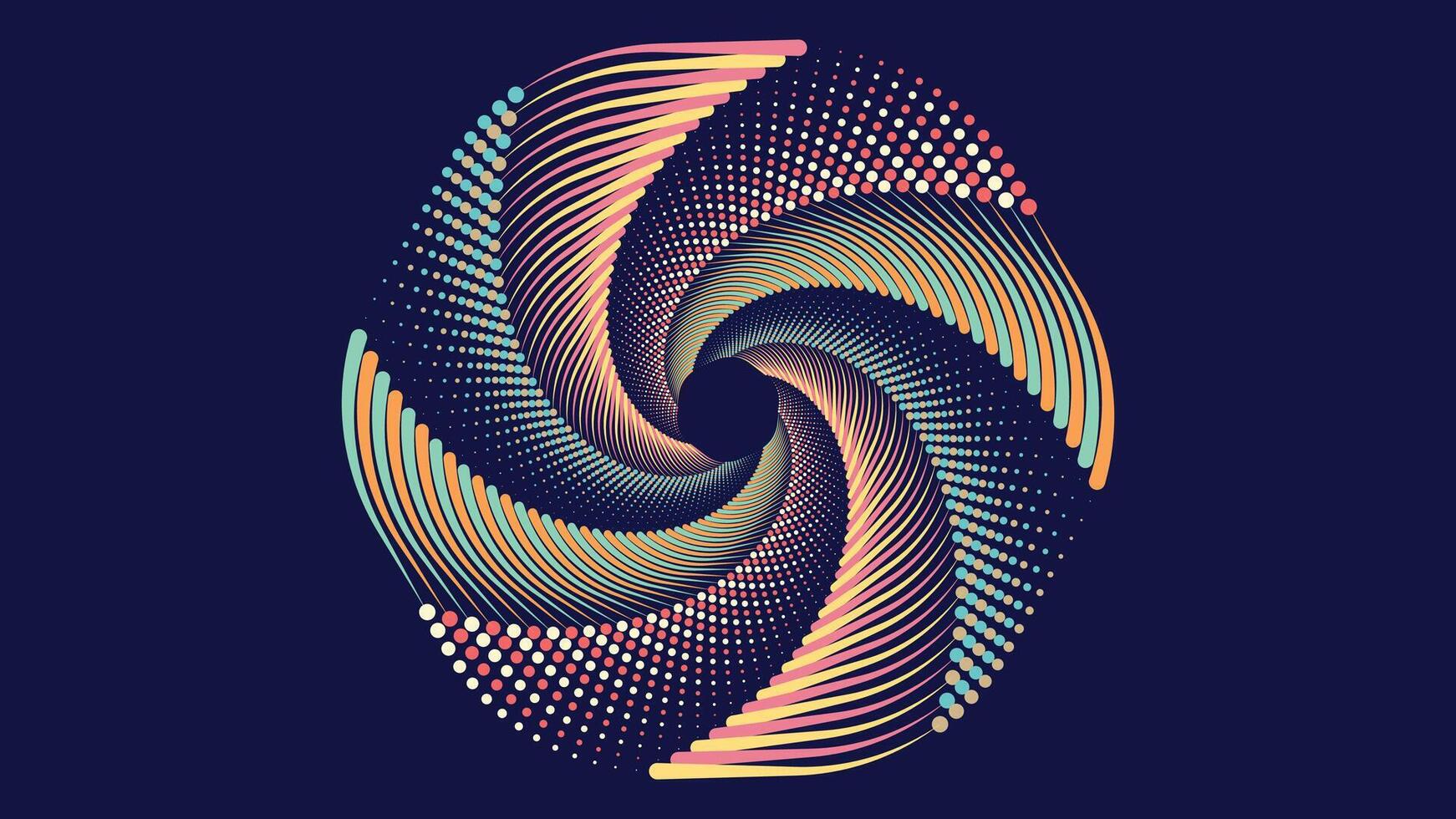 abstrakt Spiral- Spinnen runden Wirbel Stil Dringlichkeit kreativ Hintergrund. vektor