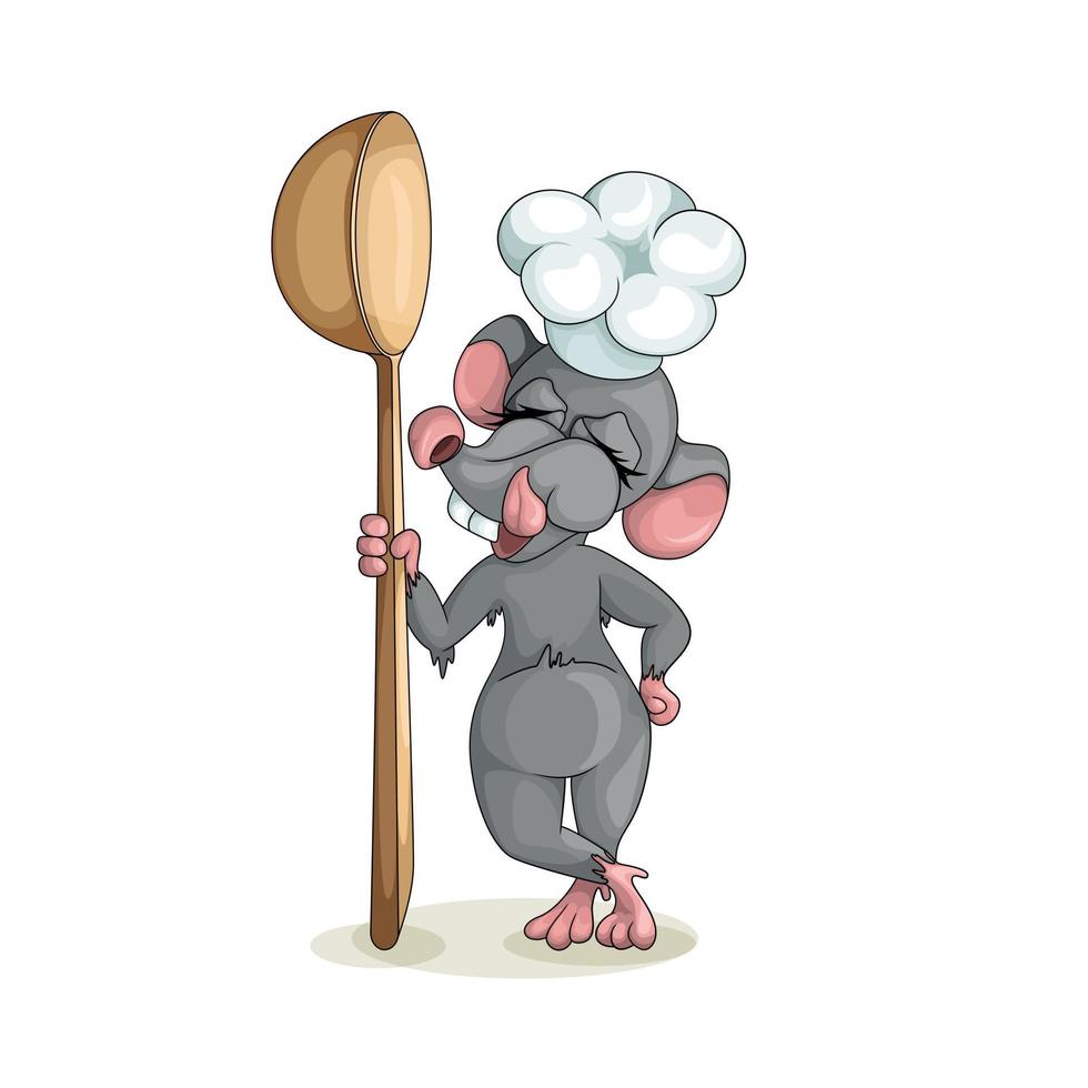 Vektorbild einer grauen Maus. Cartoon-Stil. eps 10 vektor