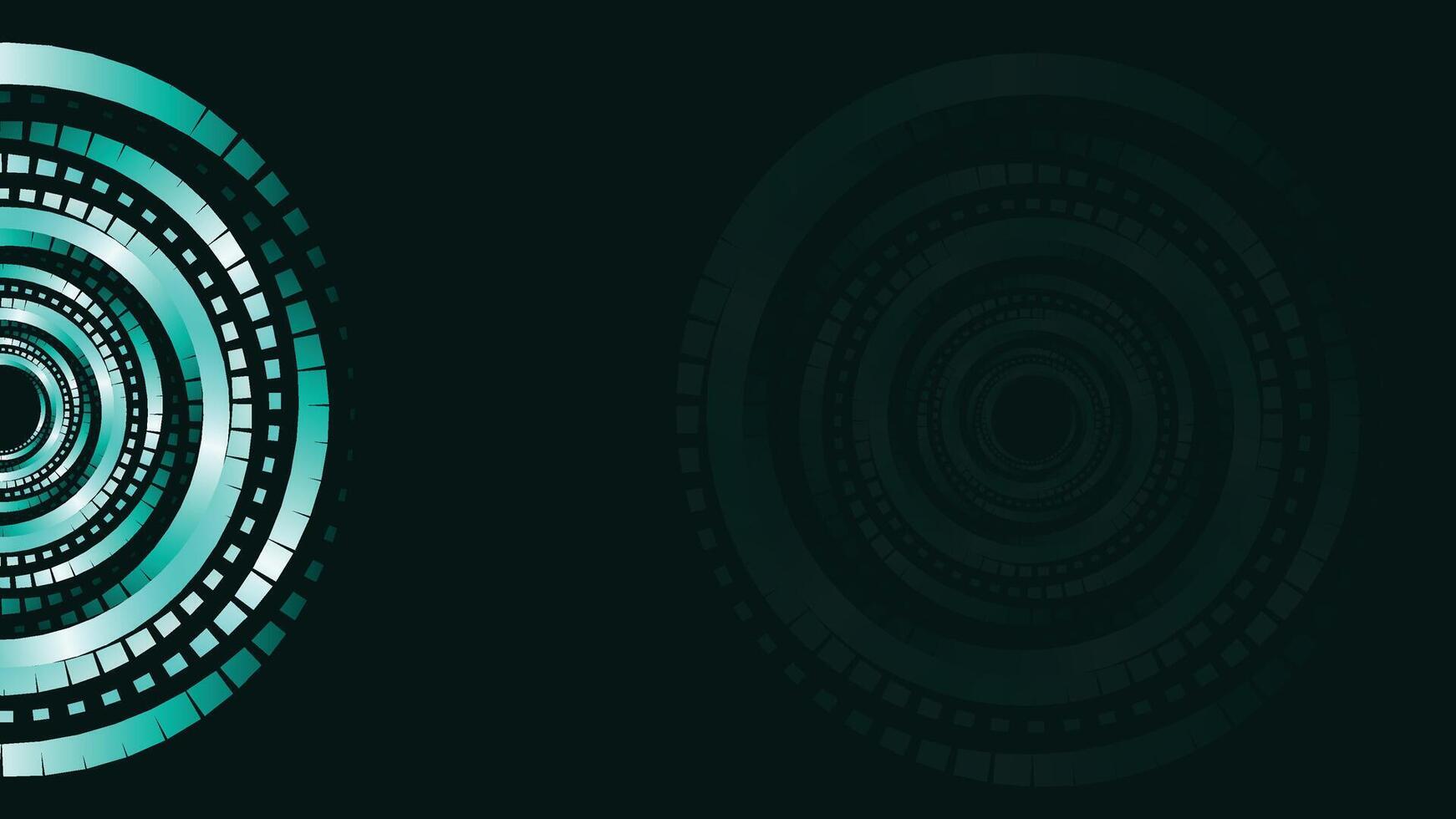 abstrakt Spiral- runden gepunktet Wirbel Stil Logo Hintergrund. im dunkel Grün.. vektor