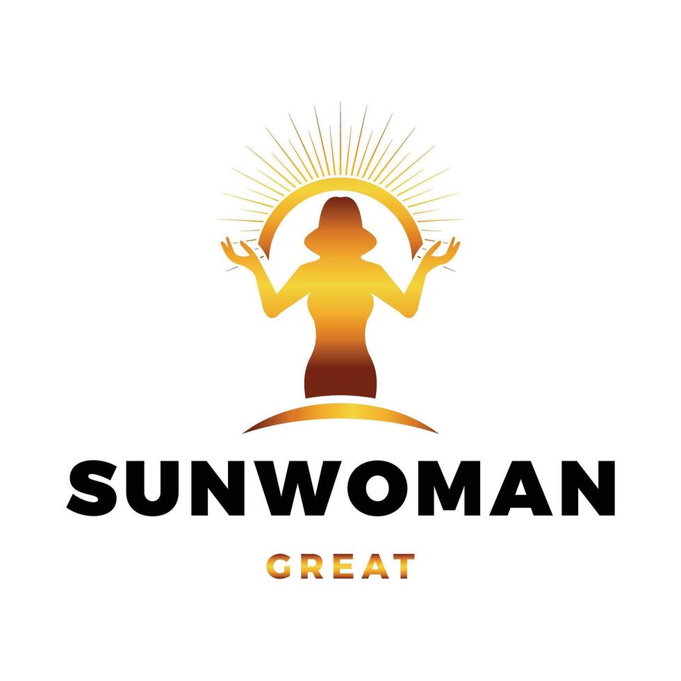 Sonne Frau Symbol Logo Design Vorlage vektor