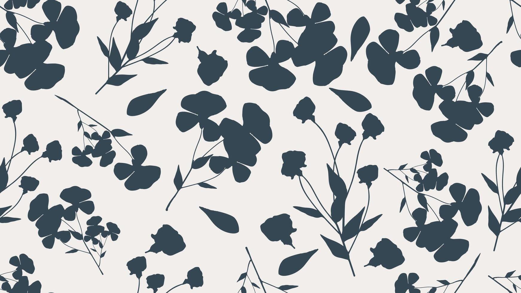 sömlös blommig mönster med blommor. svart och vit blommig skriva ut. illustration. vektor