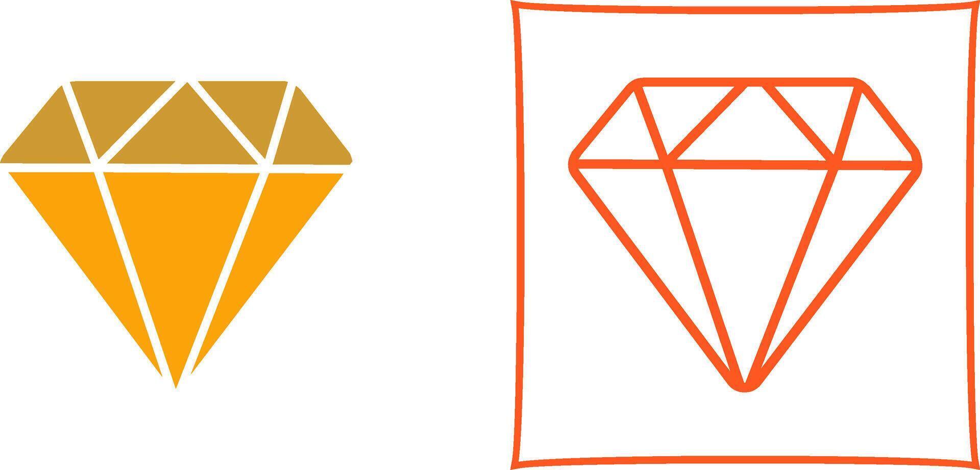 Diamant-Icon-Design vektor