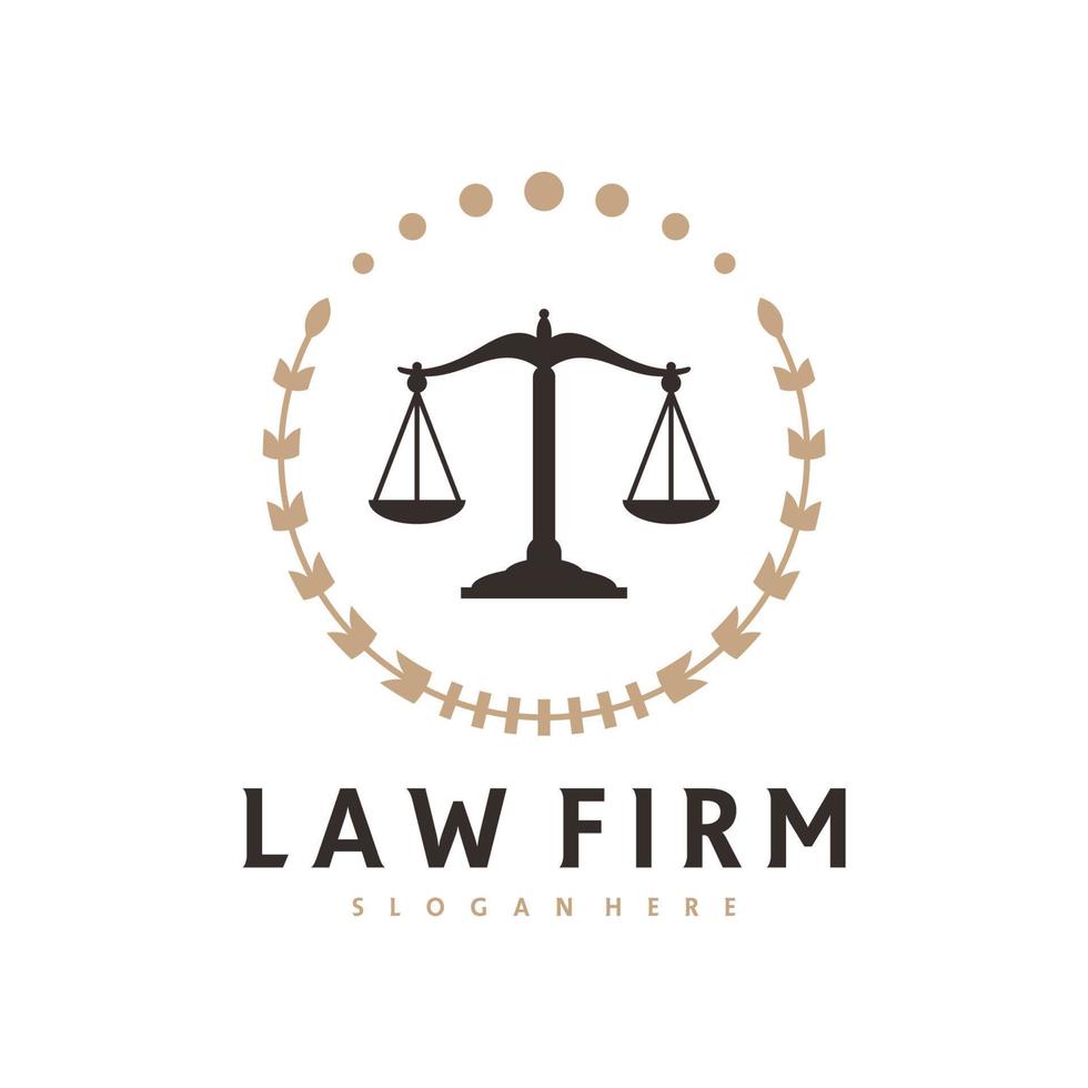 Gerechtigkeit Logo-Vektor-Vorlage, kreative Logo-Design-Konzepte für Anwaltskanzleien vektor