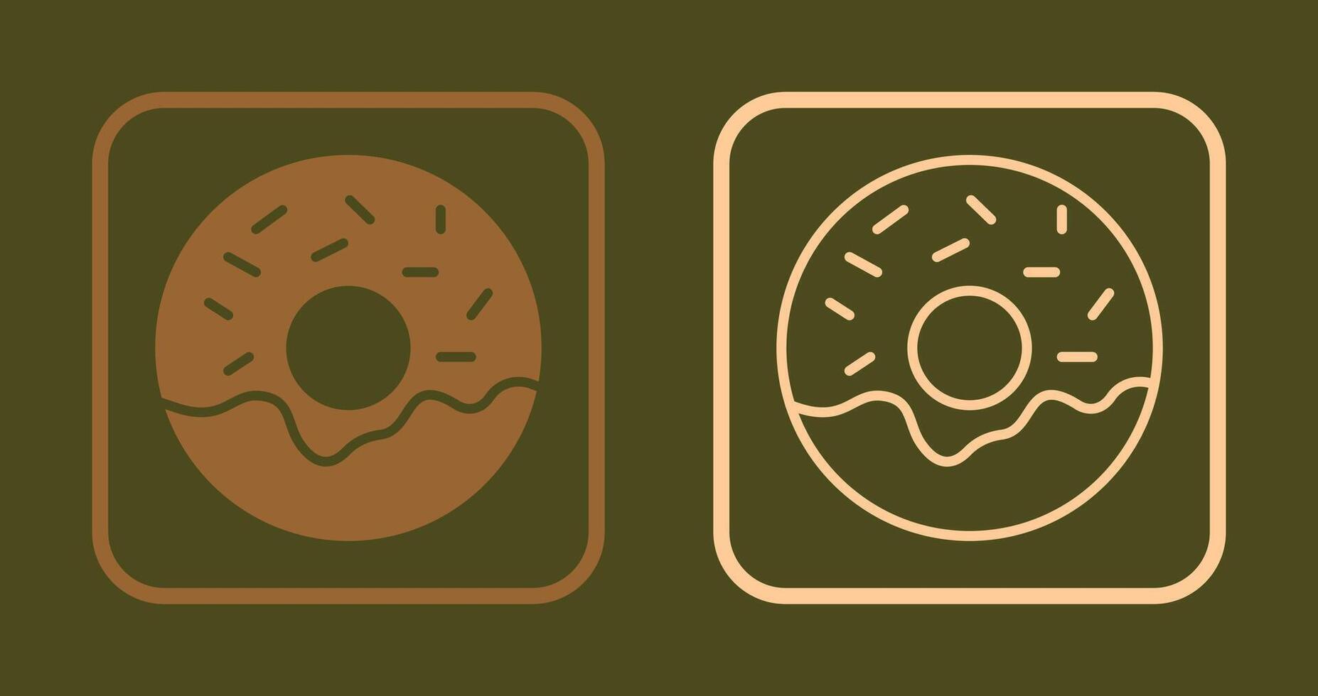 Donut-Icon-Design vektor