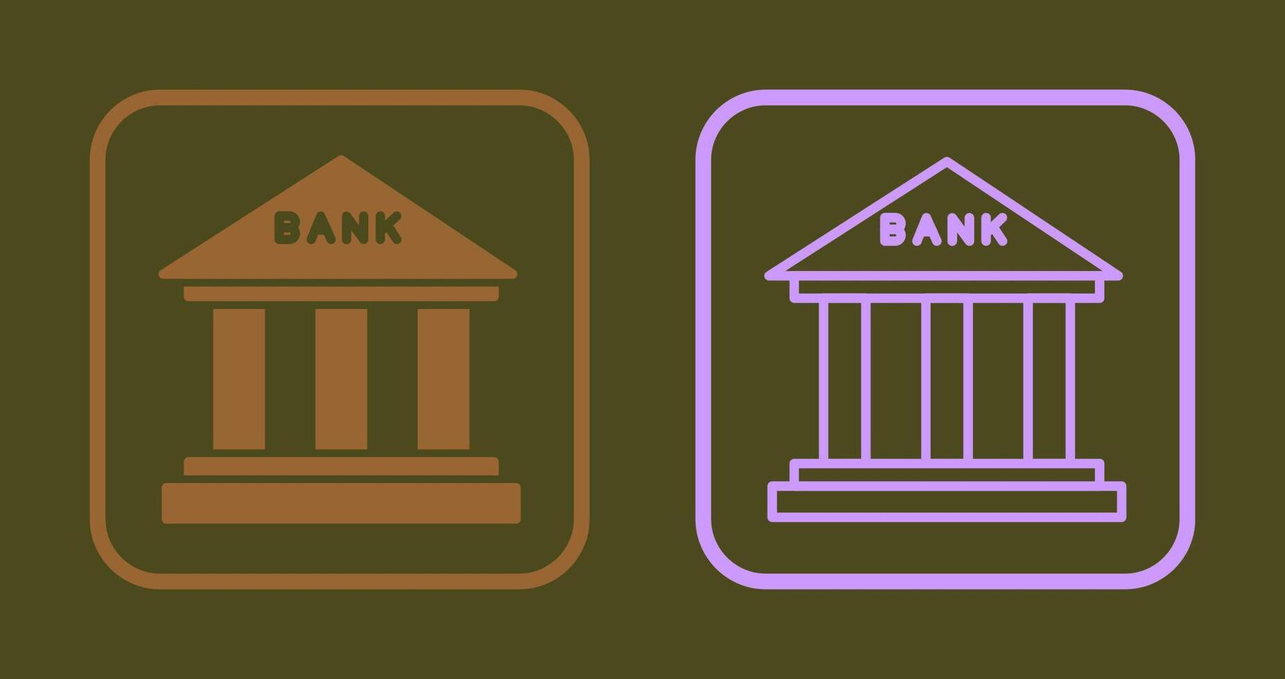 Bank-Icon-Design vektor