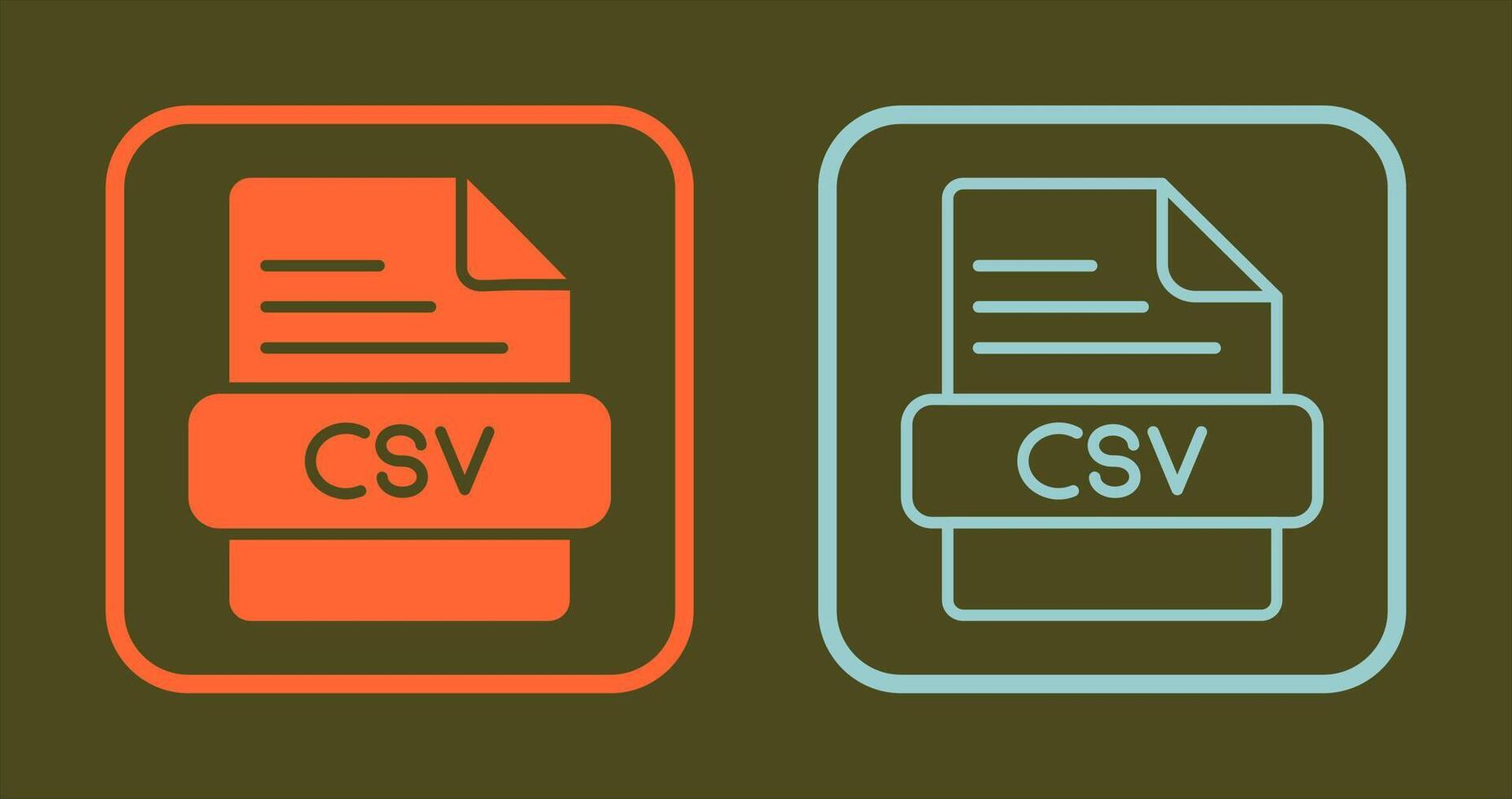 csv Symbol Design vektor