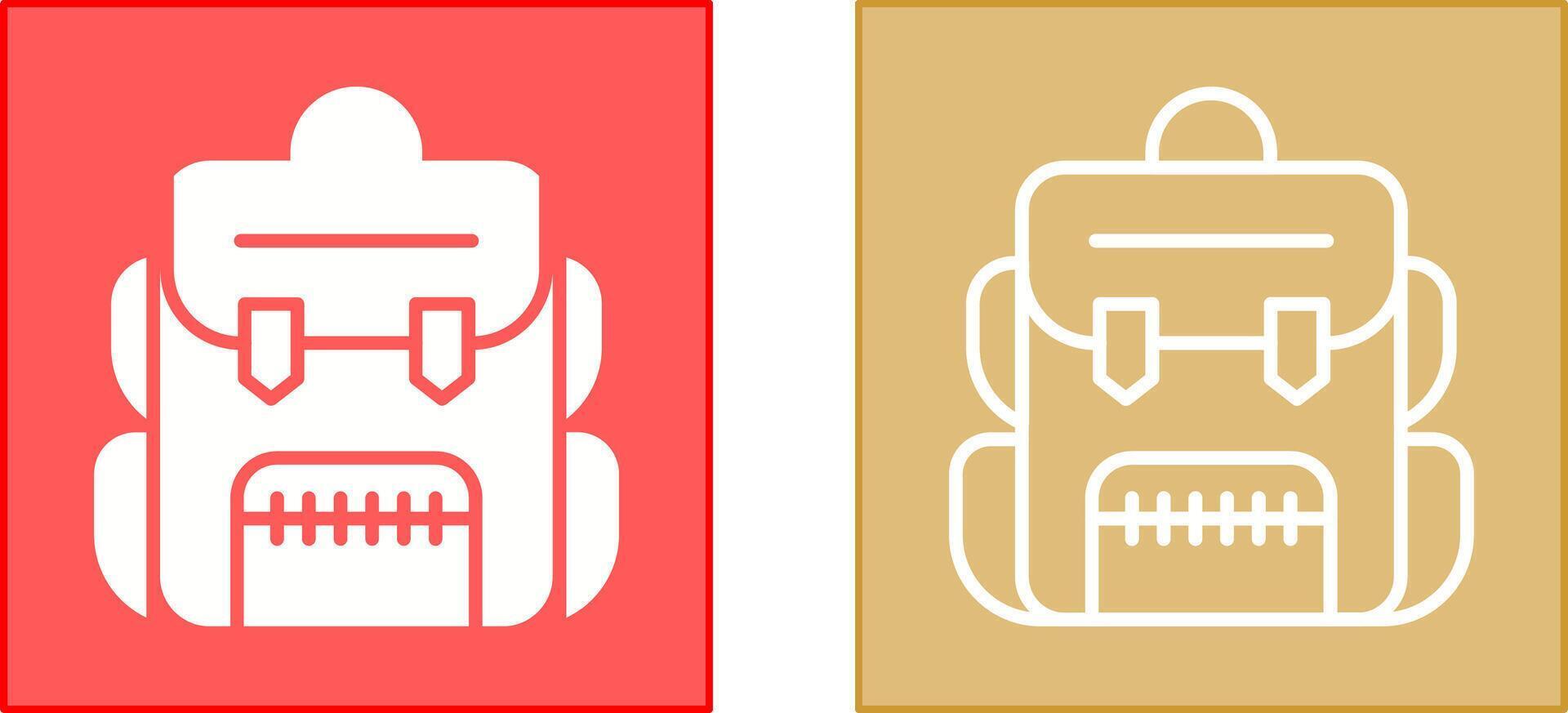 Rucksack-Icon-Design vektor