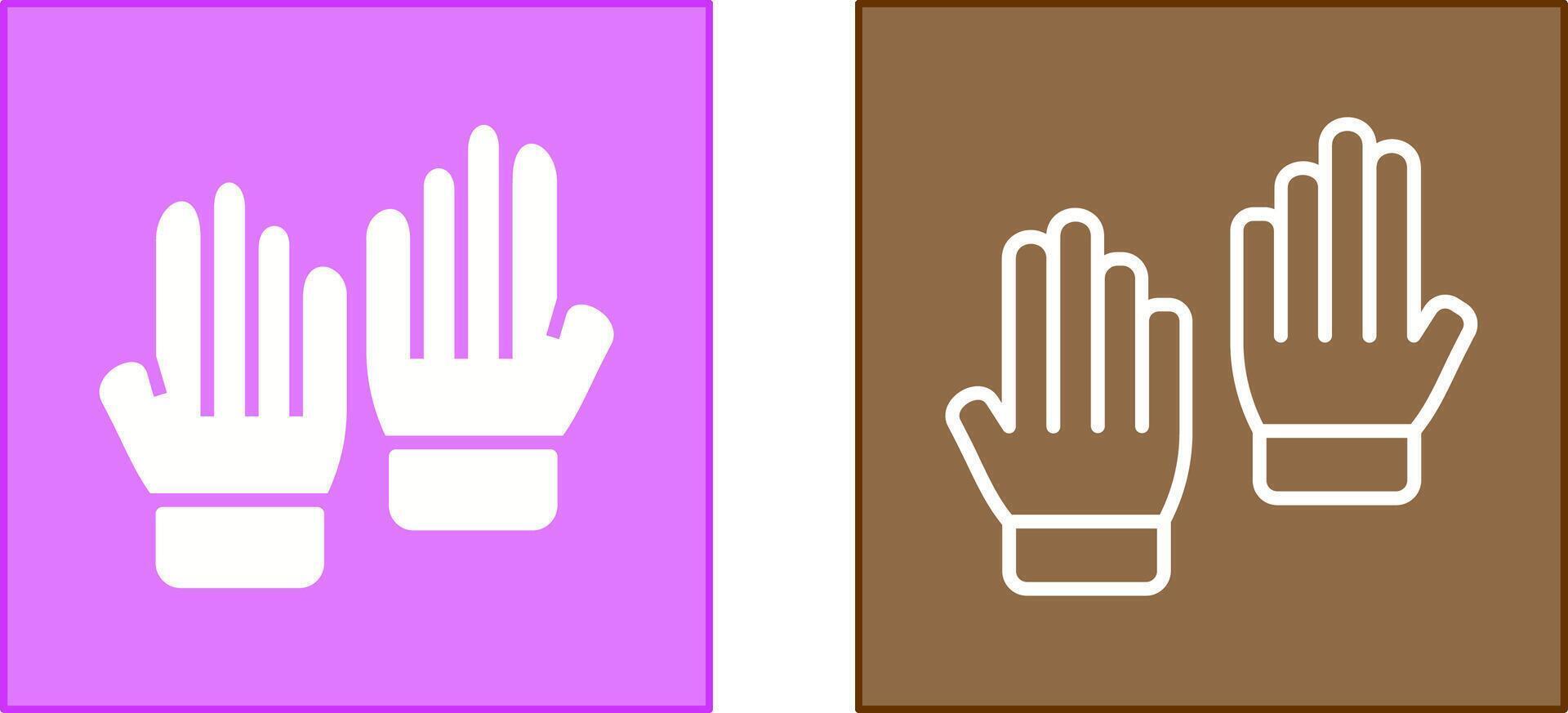 Handschuhe-Icon-Design vektor