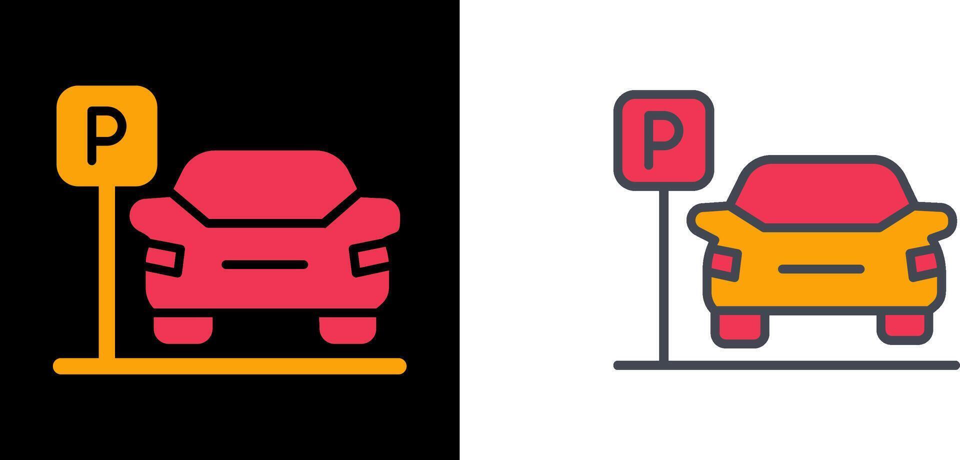 Parkplatz-Icon-Design vektor