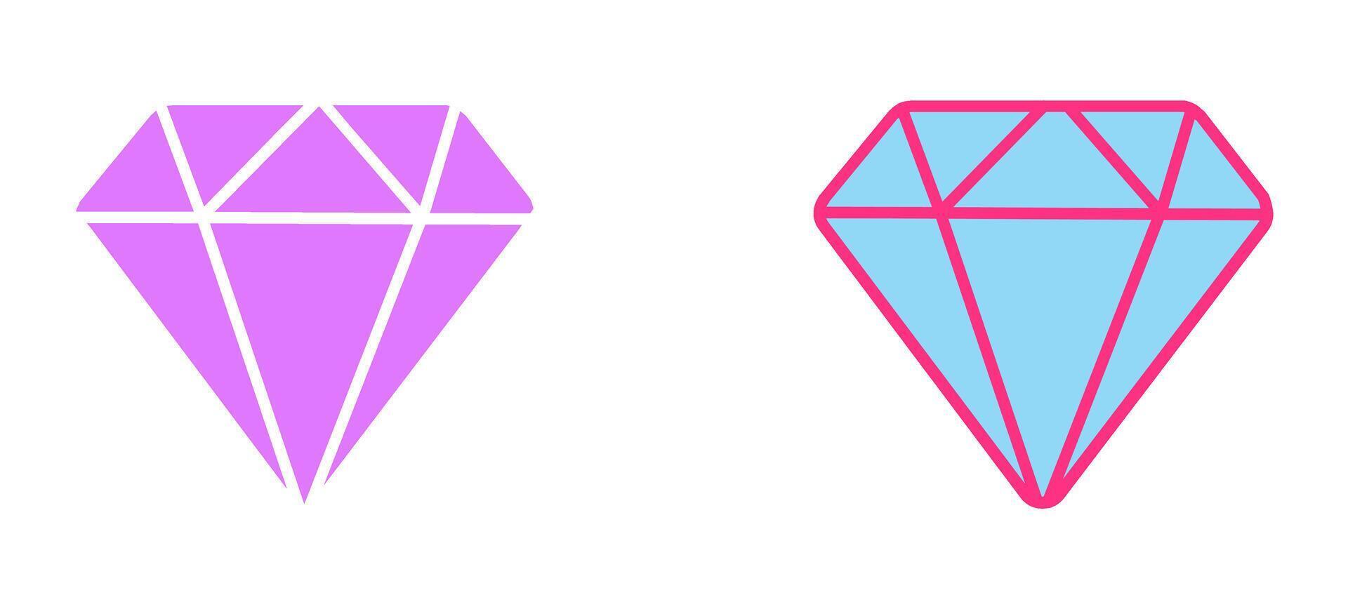 Diamant-Icon-Design vektor