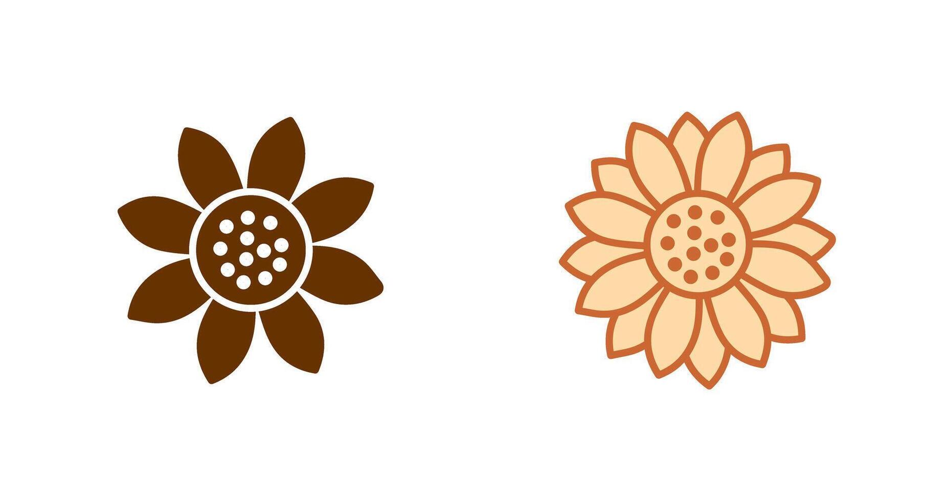 Sonnenblumen-Icon-Design vektor