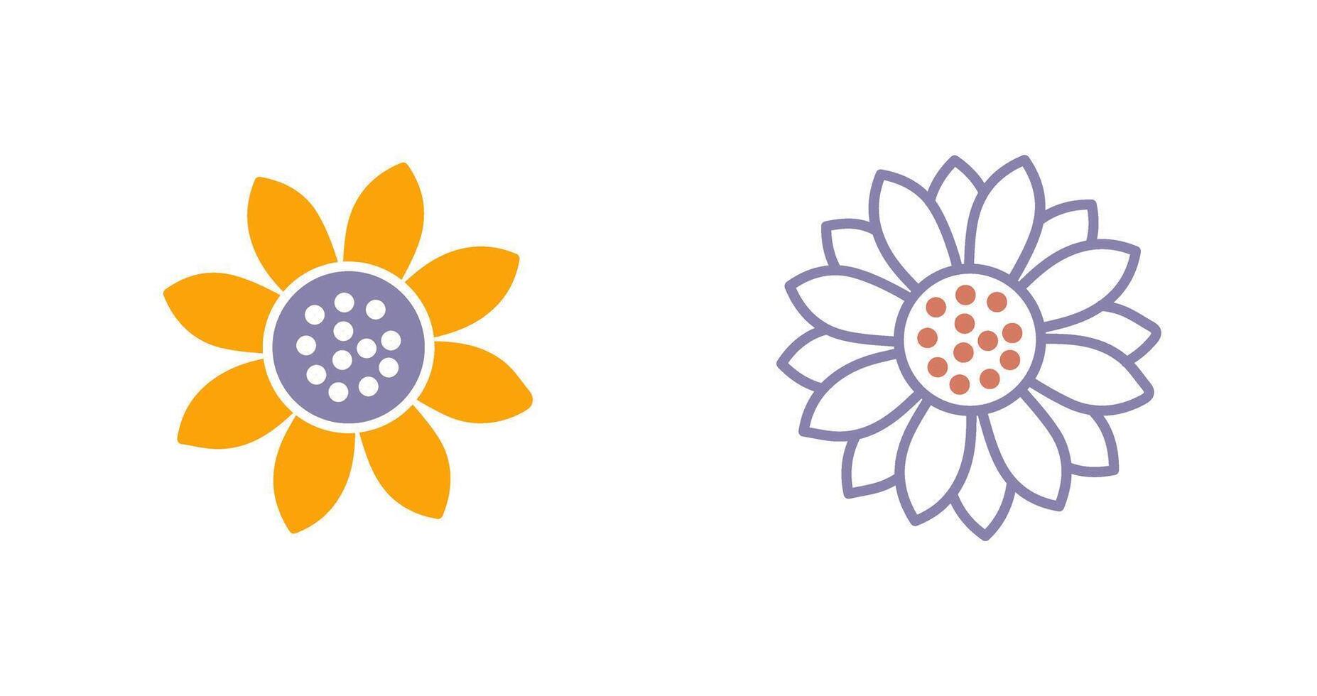 Sonnenblumen-Icon-Design vektor