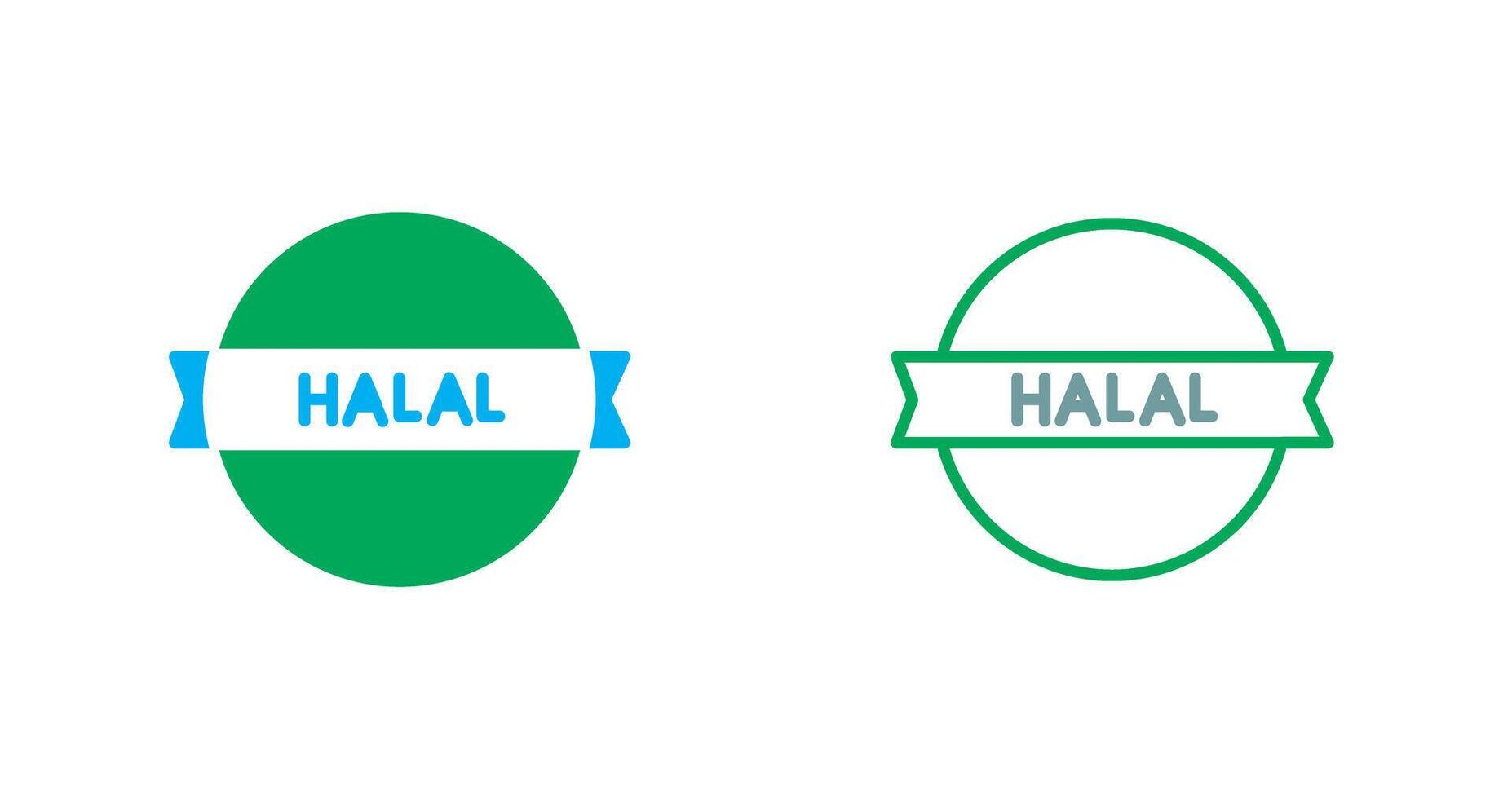 halal Aufkleber Symbol Design vektor