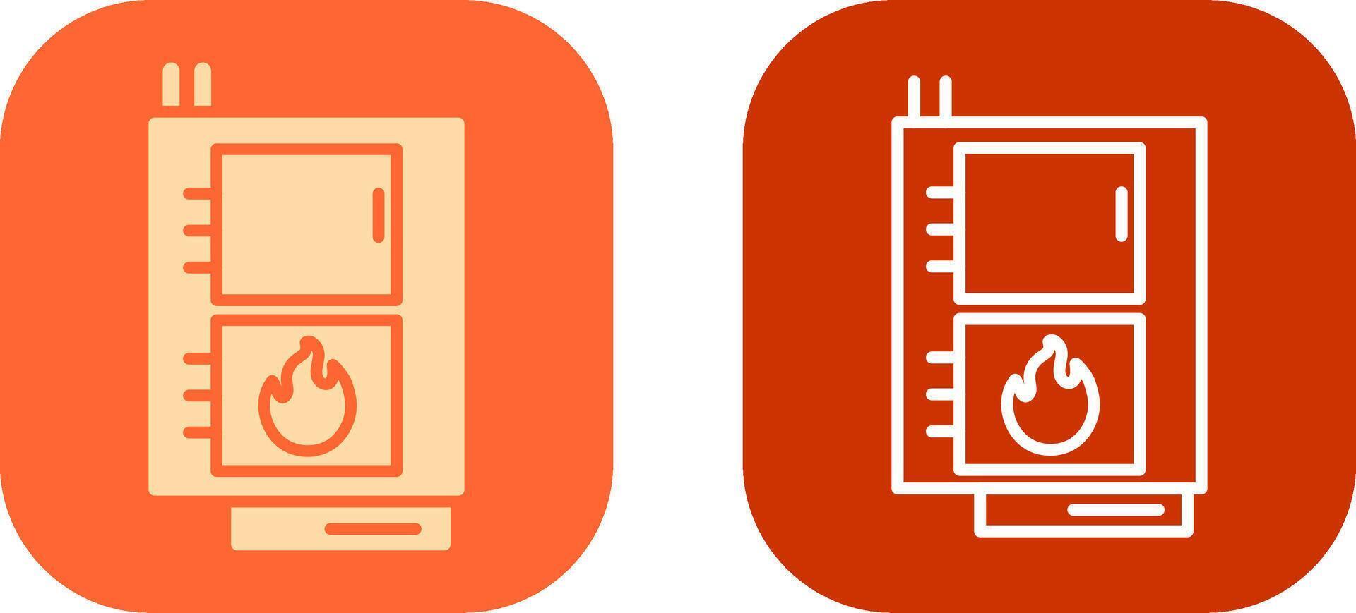 Icon-Design für Festbrennstoffkessel vektor