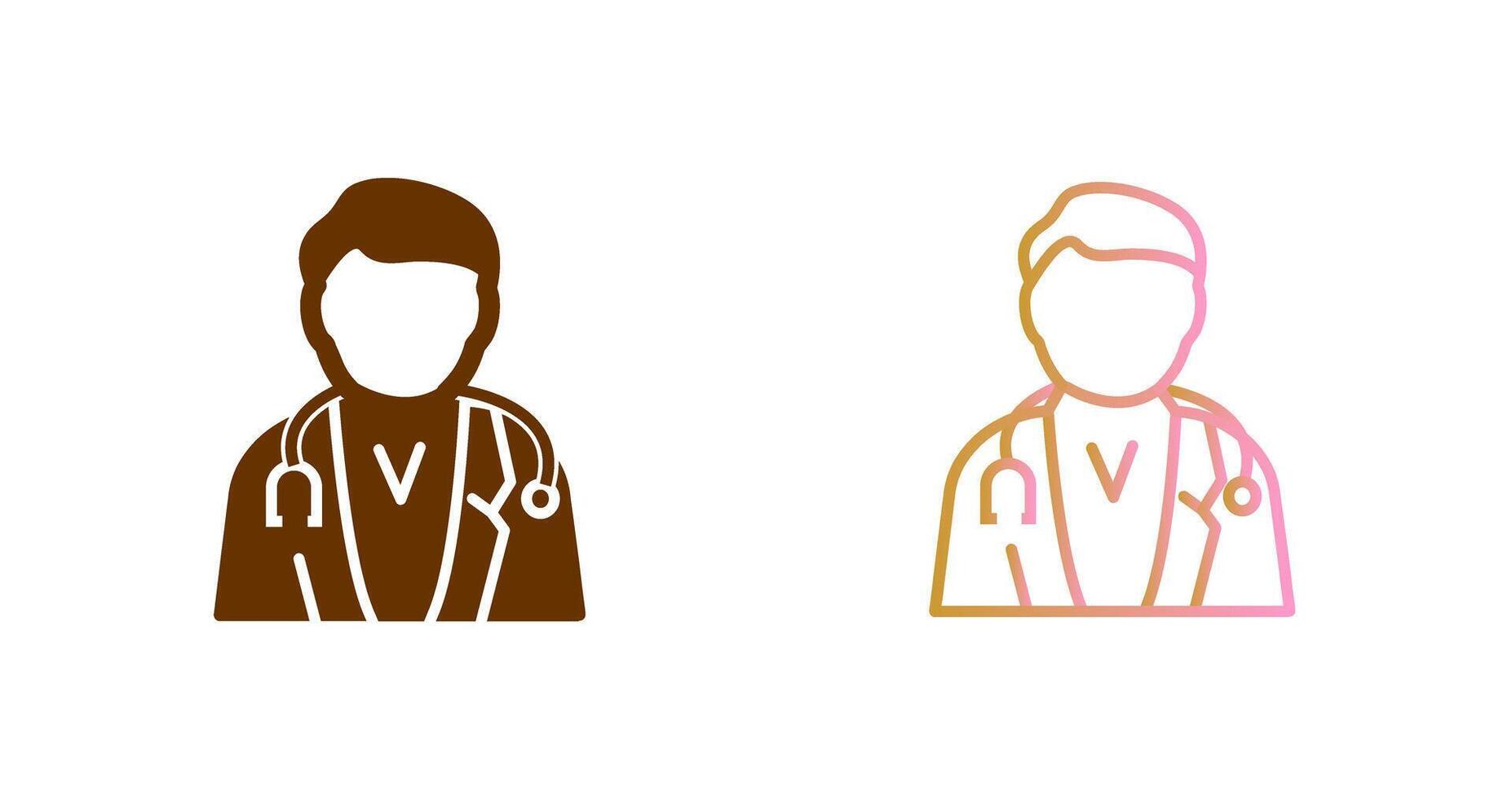 Icon-Design für männliche Ärzte vektor