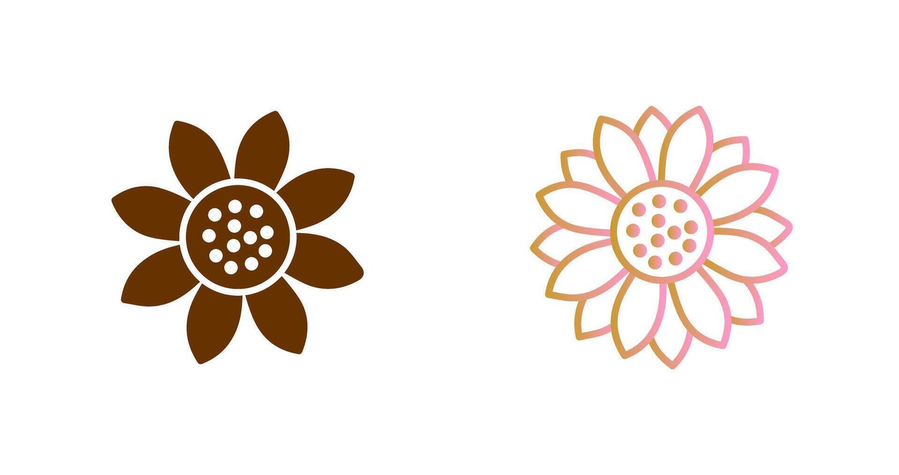 Sonnenblumen-Icon-Design vektor