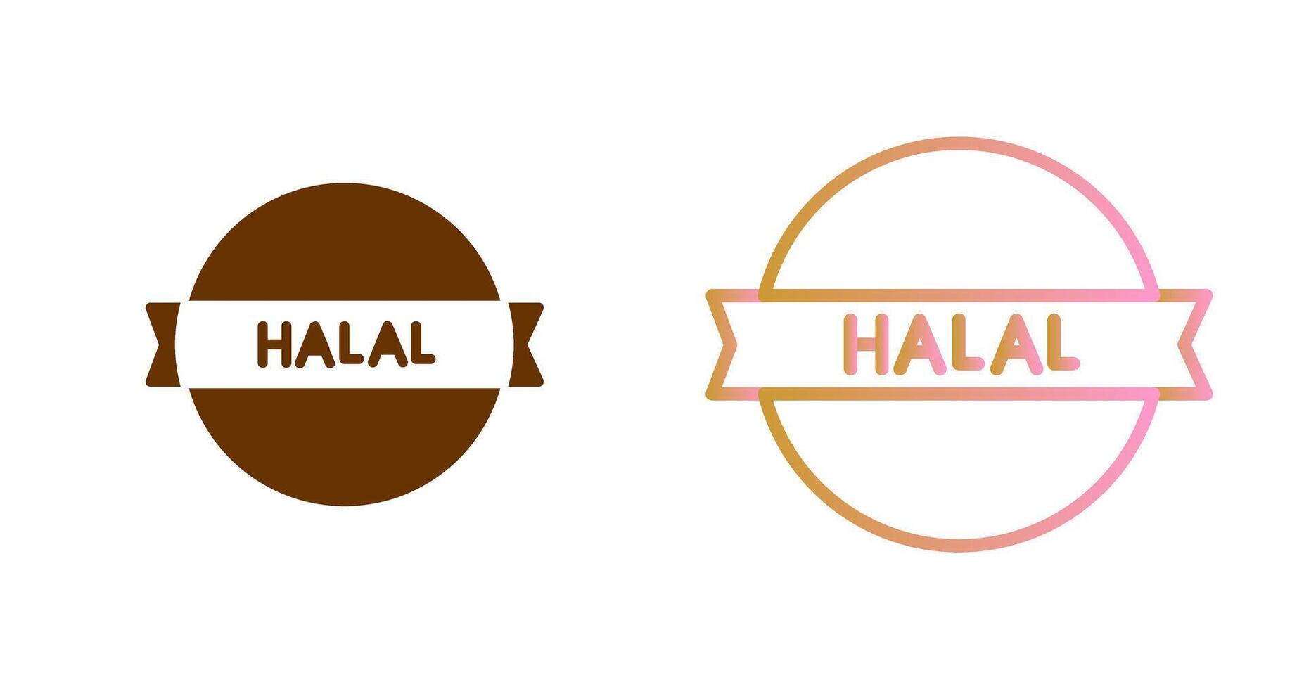 halal Aufkleber Symbol Design vektor