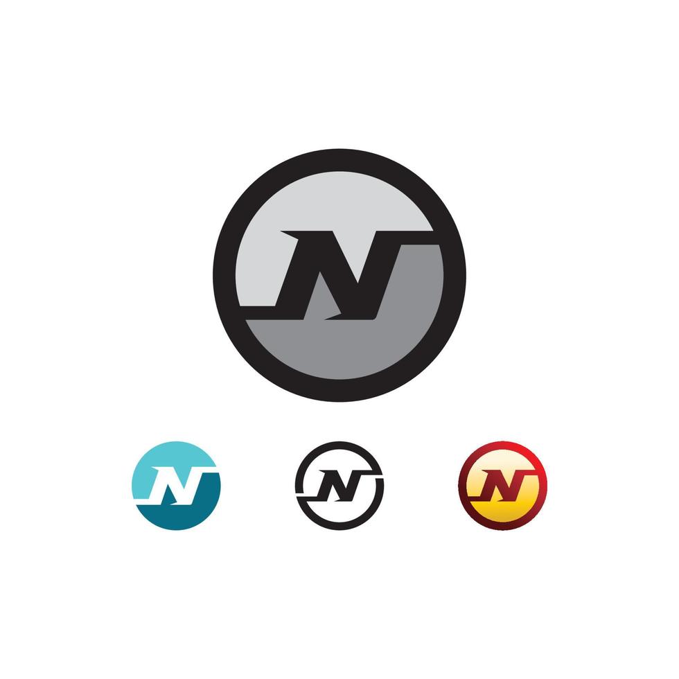 n Logo-Schriftart und Brief Firmenlogo Geschäfts- und Buchstabeninitiale n Designvektor und Brief für Logo vektor