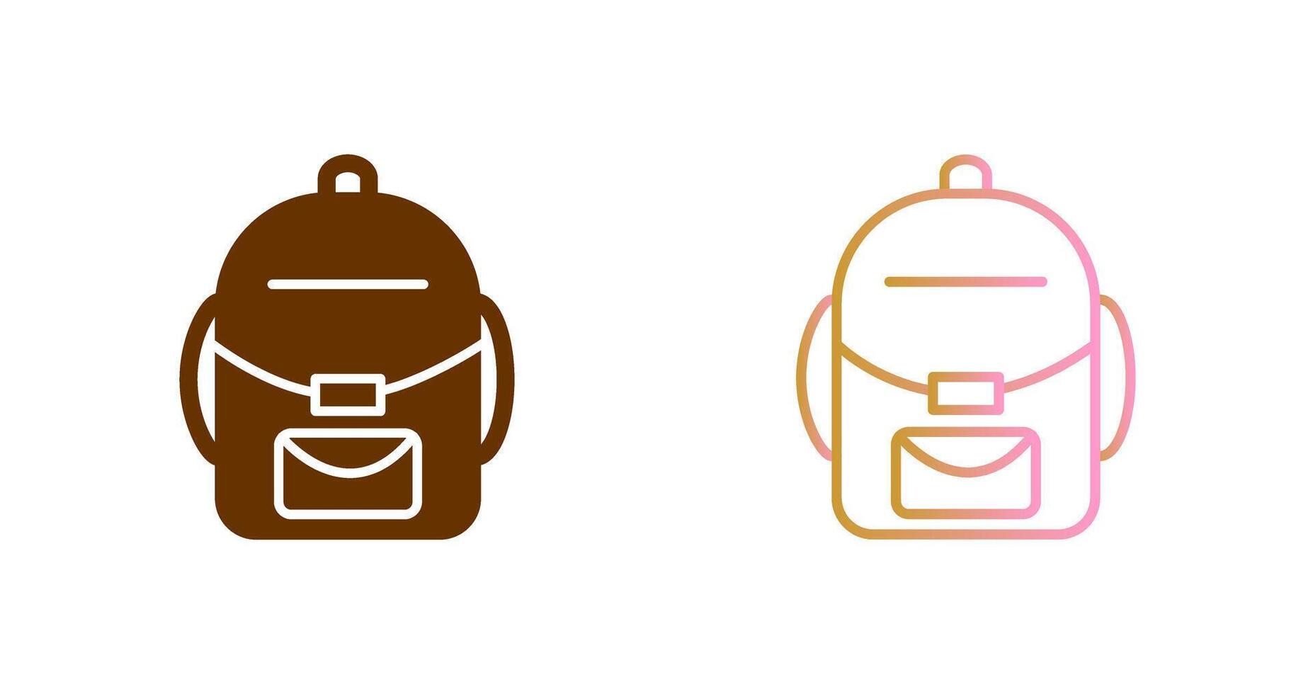 Rucksack-Icon-Design vektor