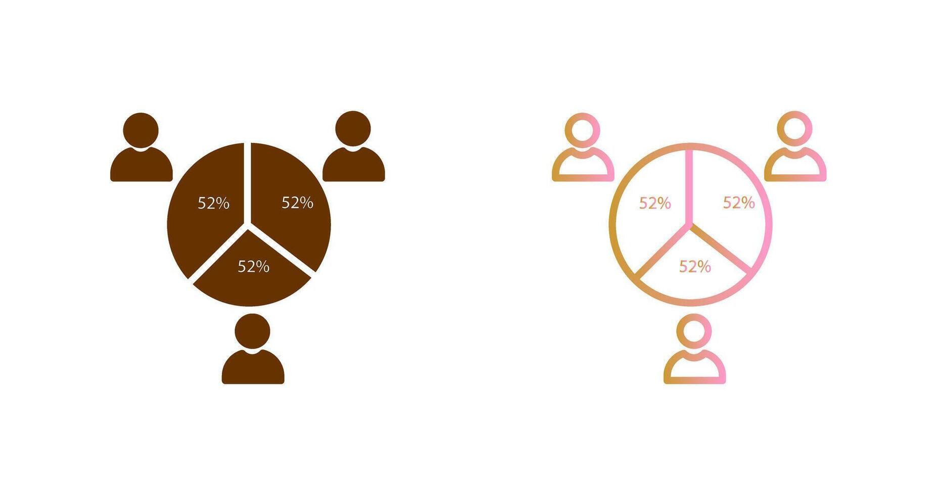 kandidat statistik ikon design vektor