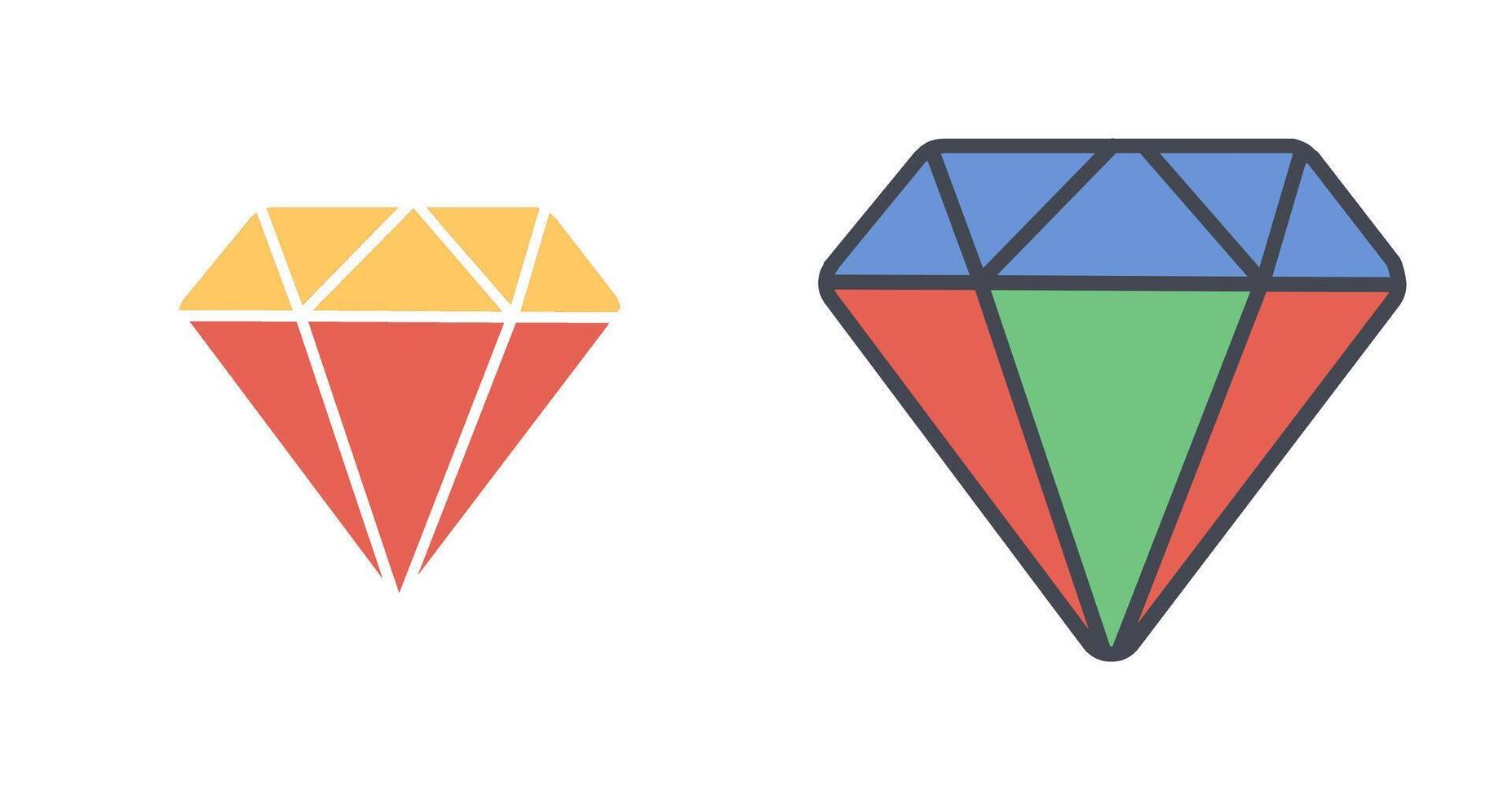 Diamant-Icon-Design vektor