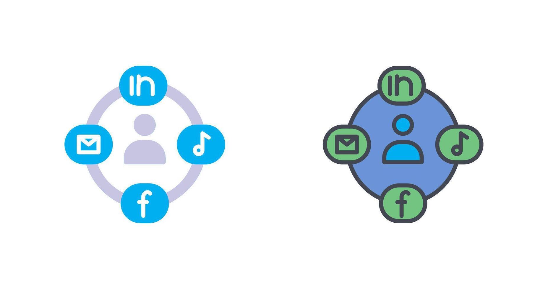 social cirkel ikon design vektor