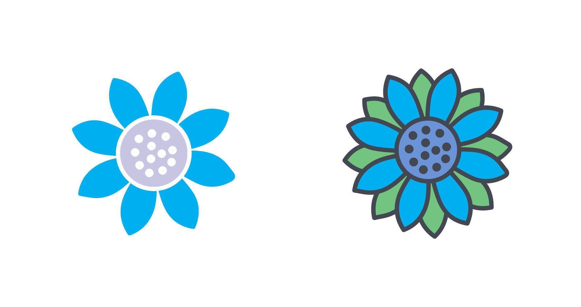 Sonnenblumen-Icon-Design vektor