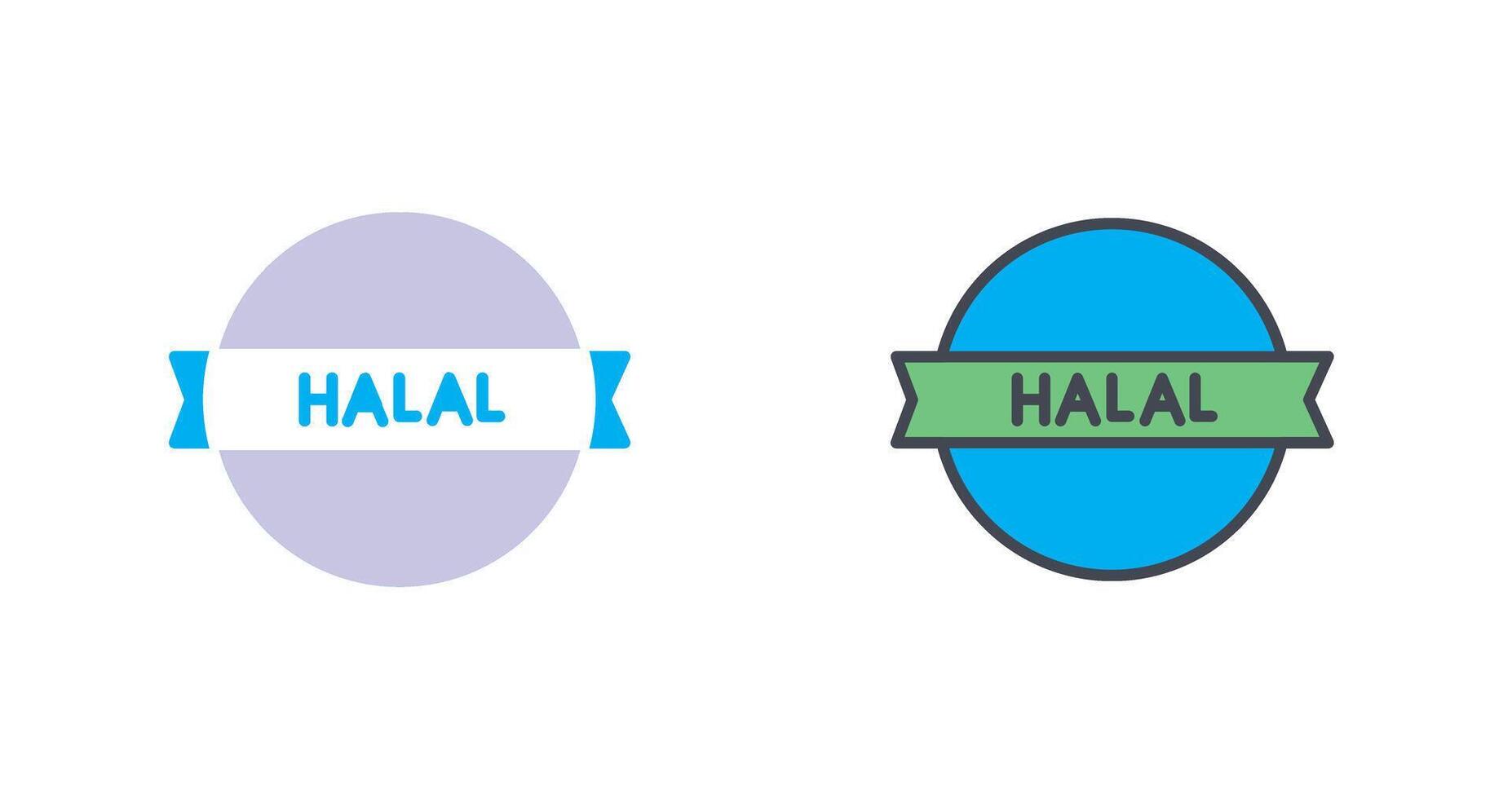 halal Aufkleber Symbol Design vektor