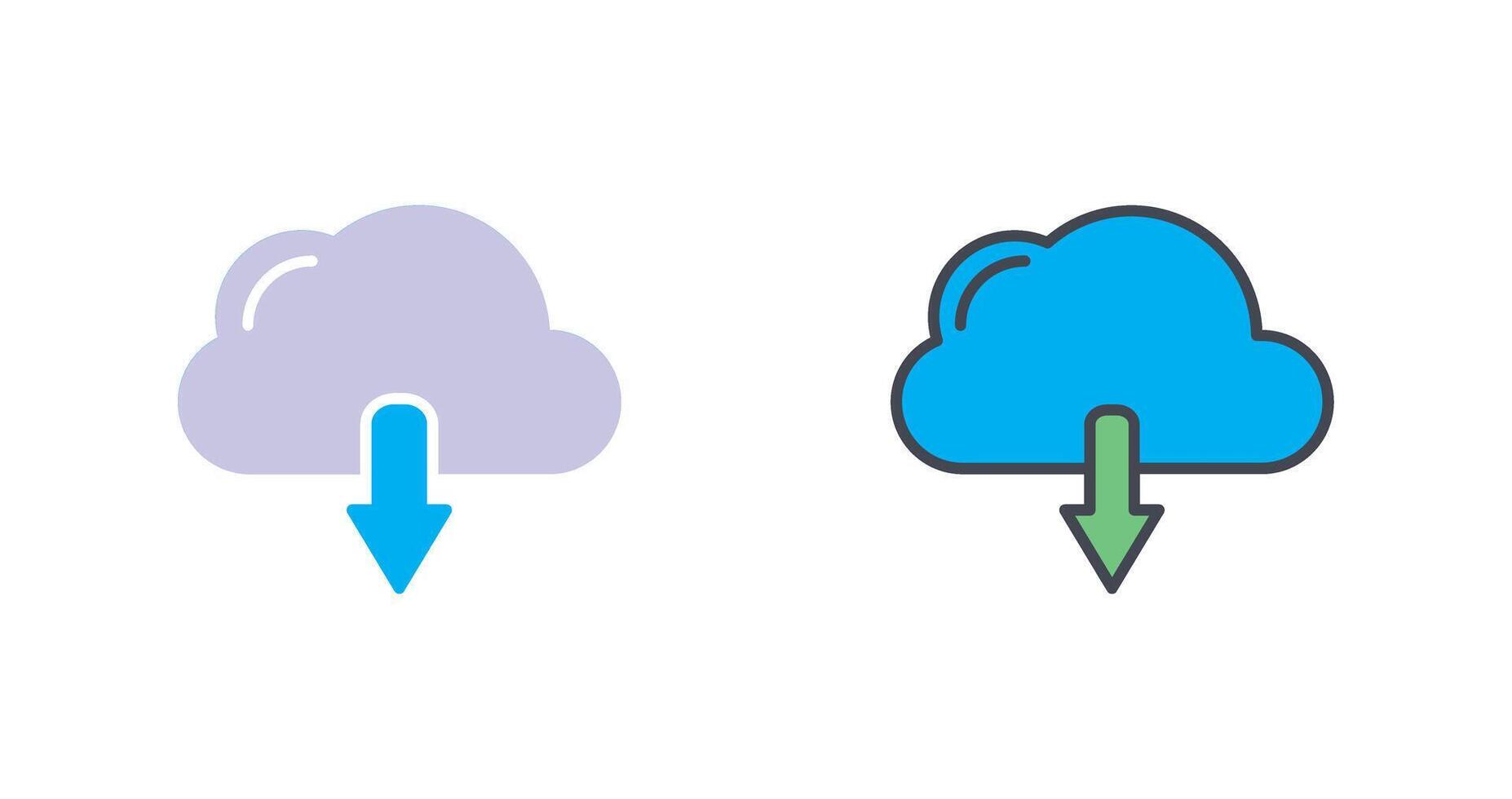 Cloud-Download-Icon-Design vektor