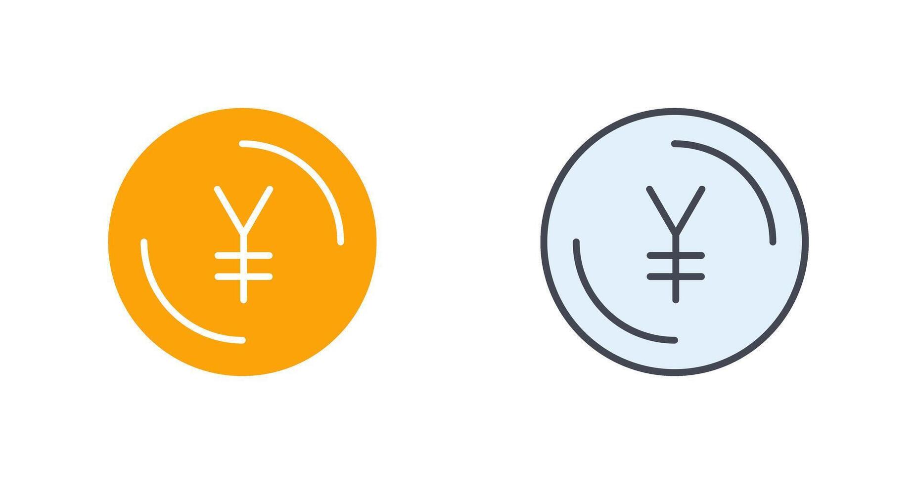 yen symbol ikon design vektor