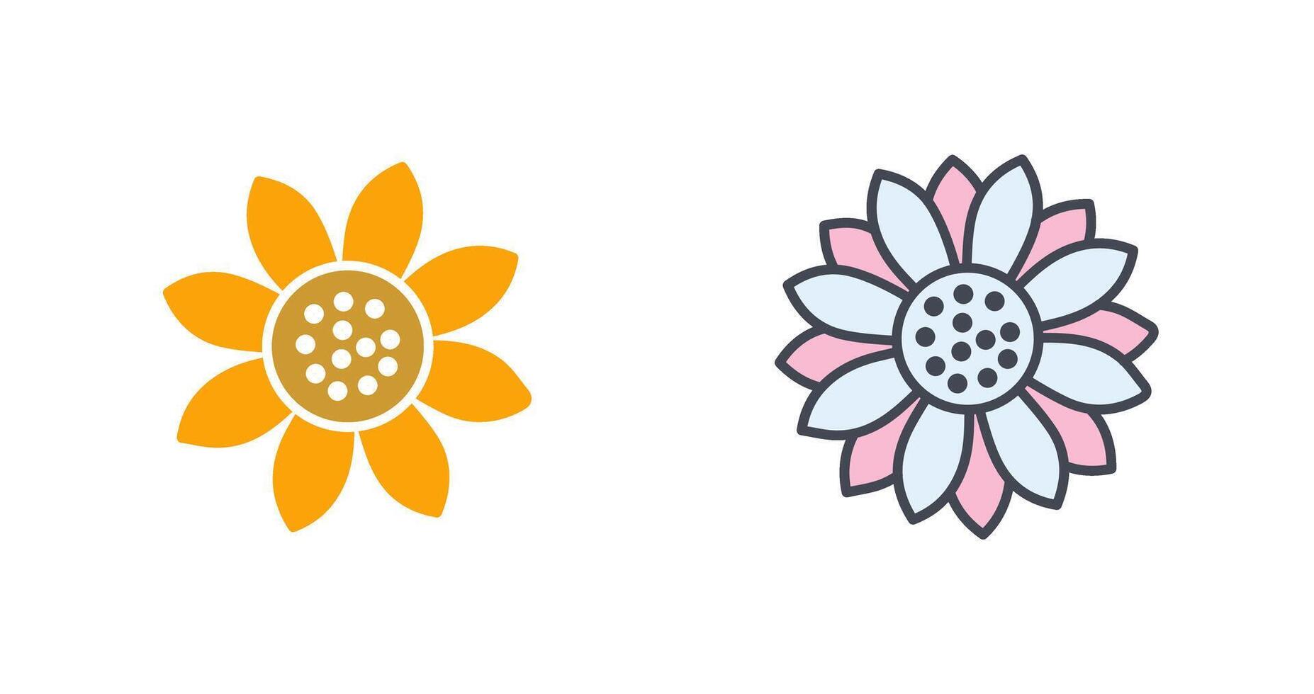 Sonnenblumen-Icon-Design vektor