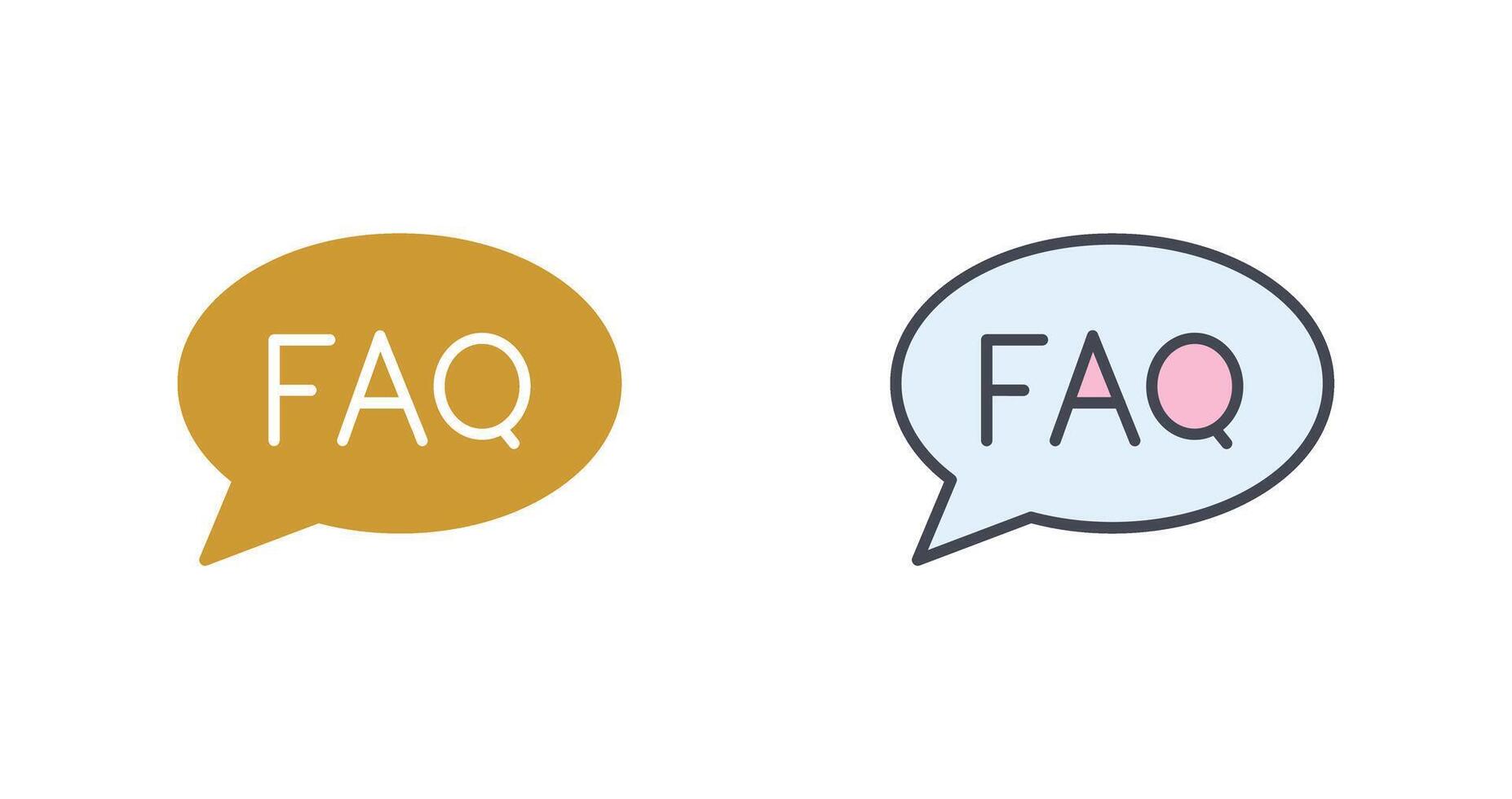 FAQ-Icon-Design vektor