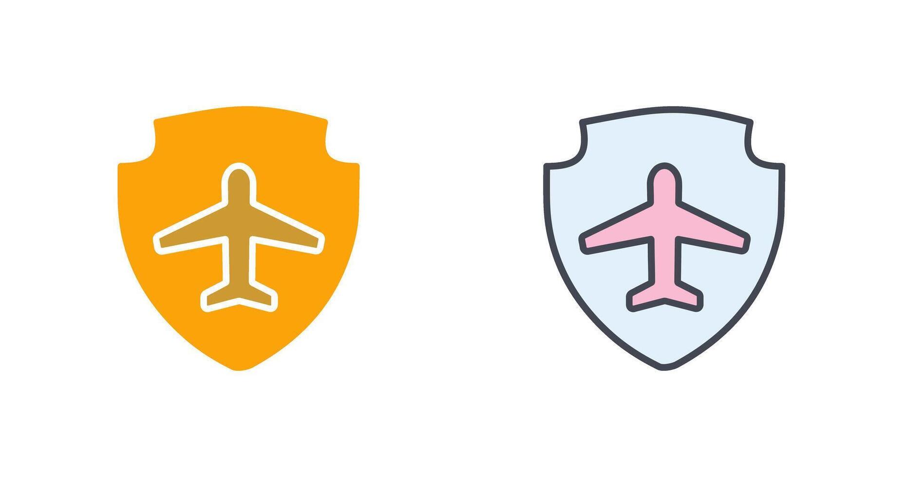 Reiseversicherung Icon Design vektor
