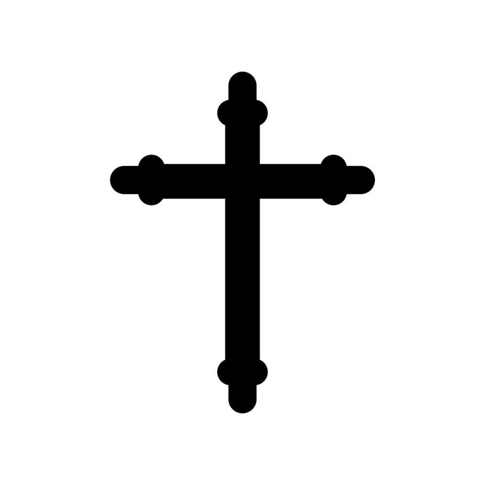 religiös korsa på vit bakgrund vektor