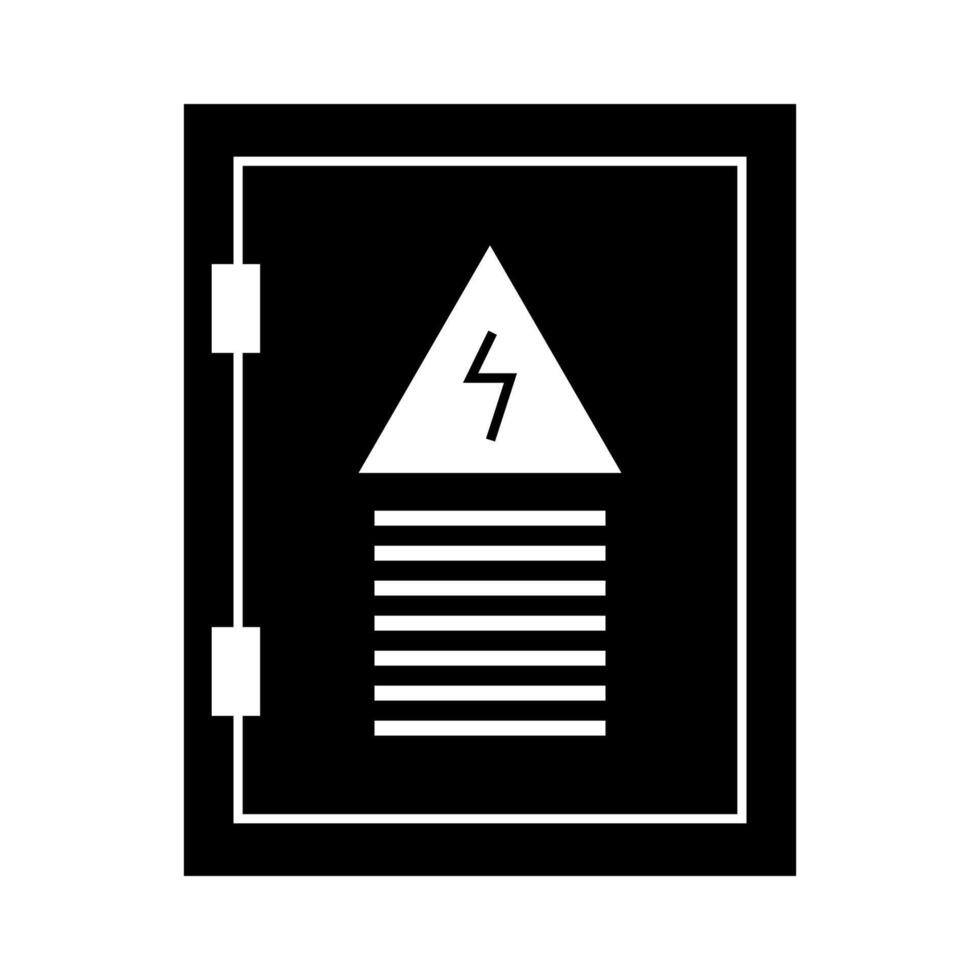 elektrisch Panel Kabinett Symbol auf Weiß Hintergrund vektor