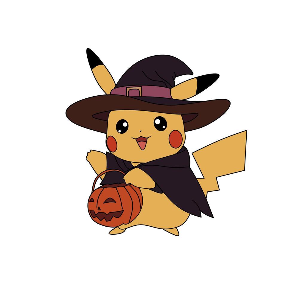 pokemon karaktär pikachu tecknad serie akatsuki jacka vektor